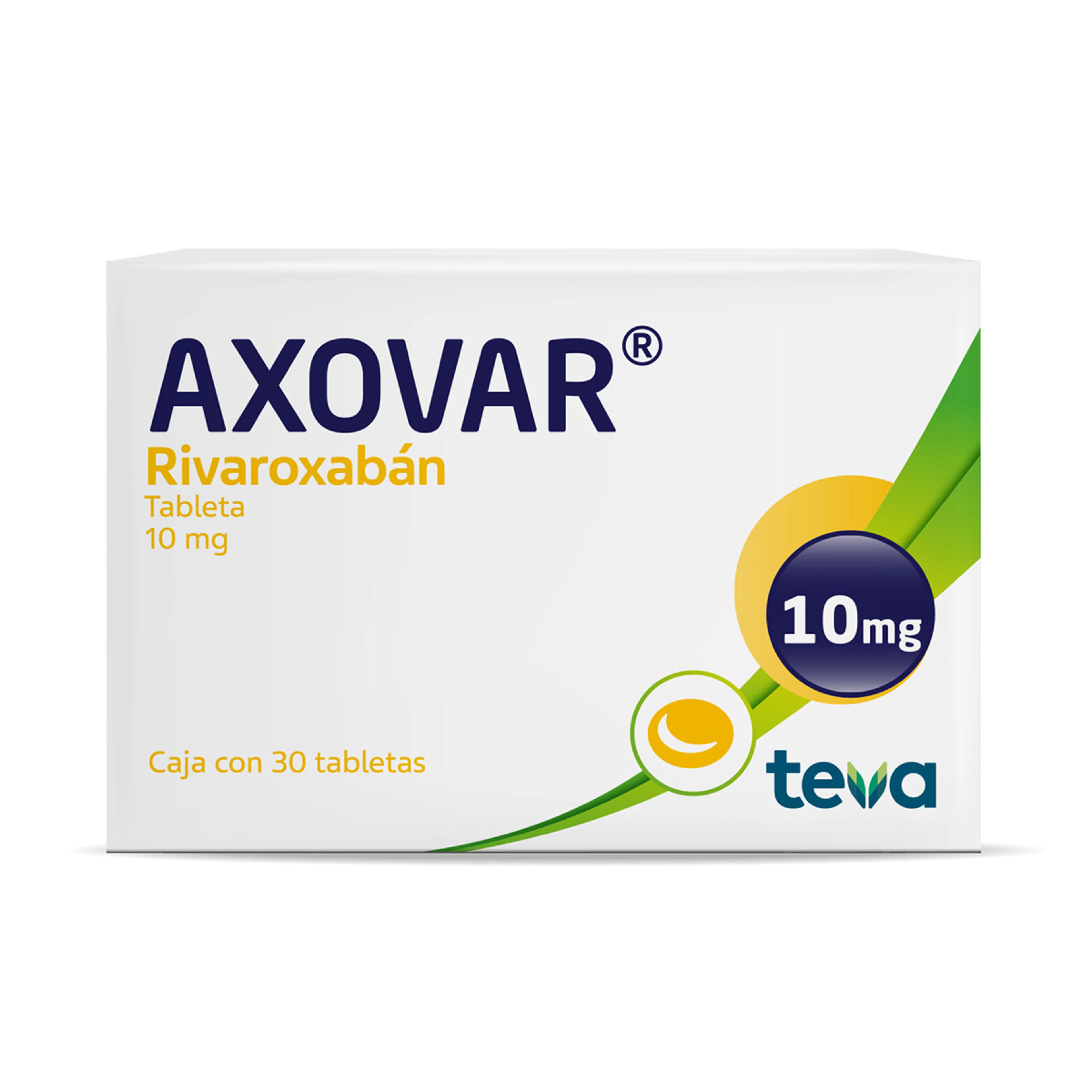 Axovar Rivaroxaban 10 Mg Caja Con 30 Tabletas