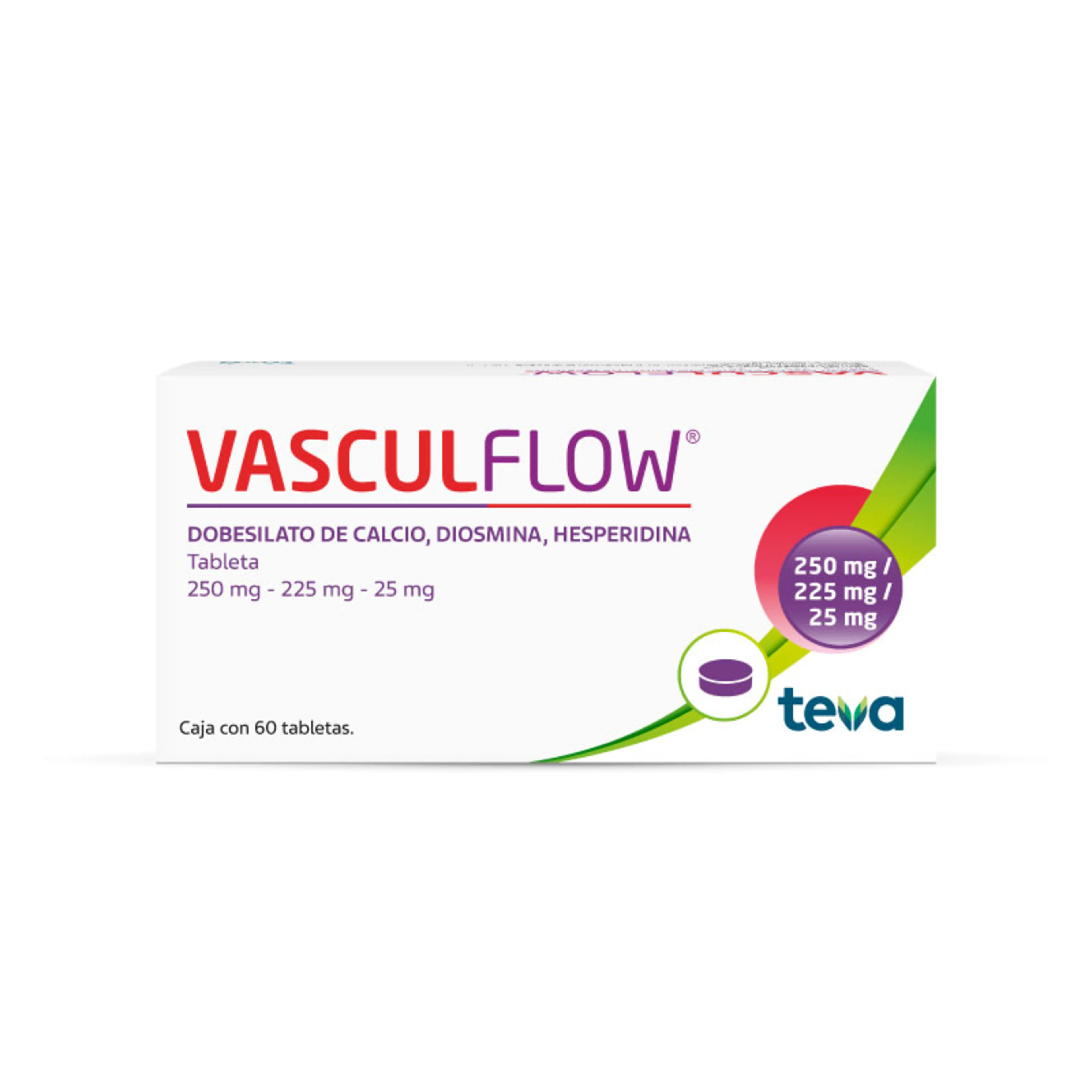 Vasculflow 250/225/25 Mg Con 60 Tabletas