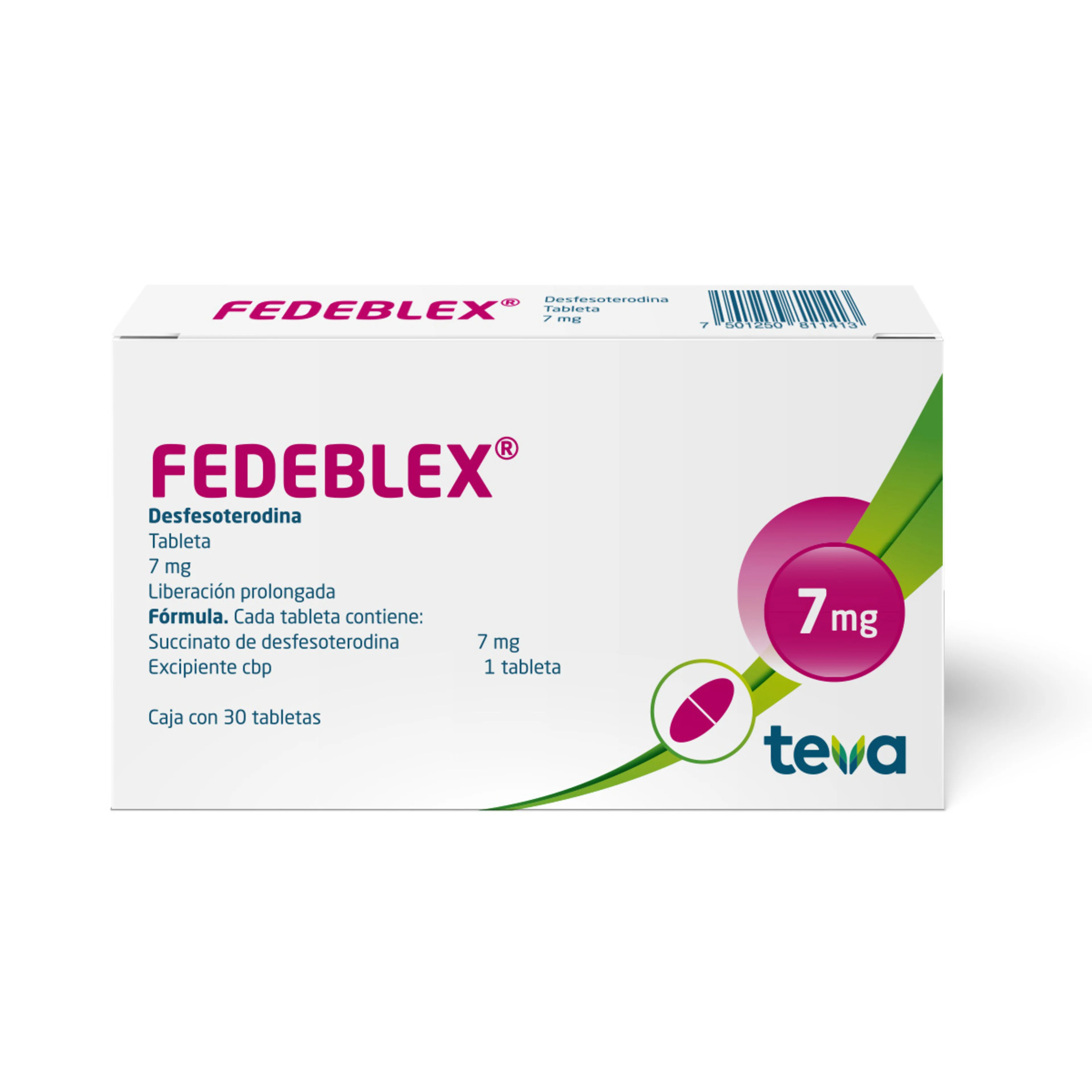 Fedeblex 7 Mg Con 30 Tabletas