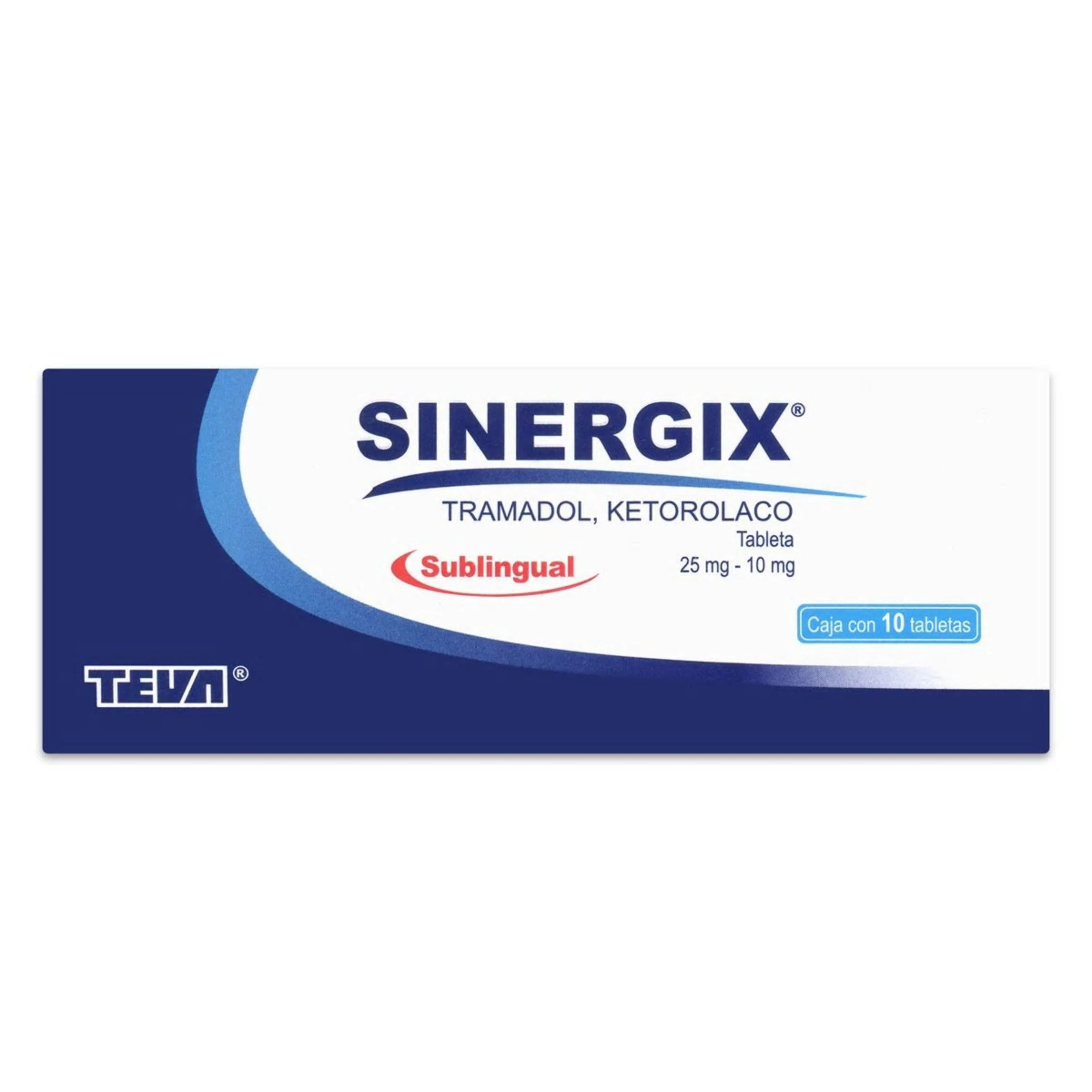 Sinergix 25/10 Mg Con 10 Tabletas Sublinguales