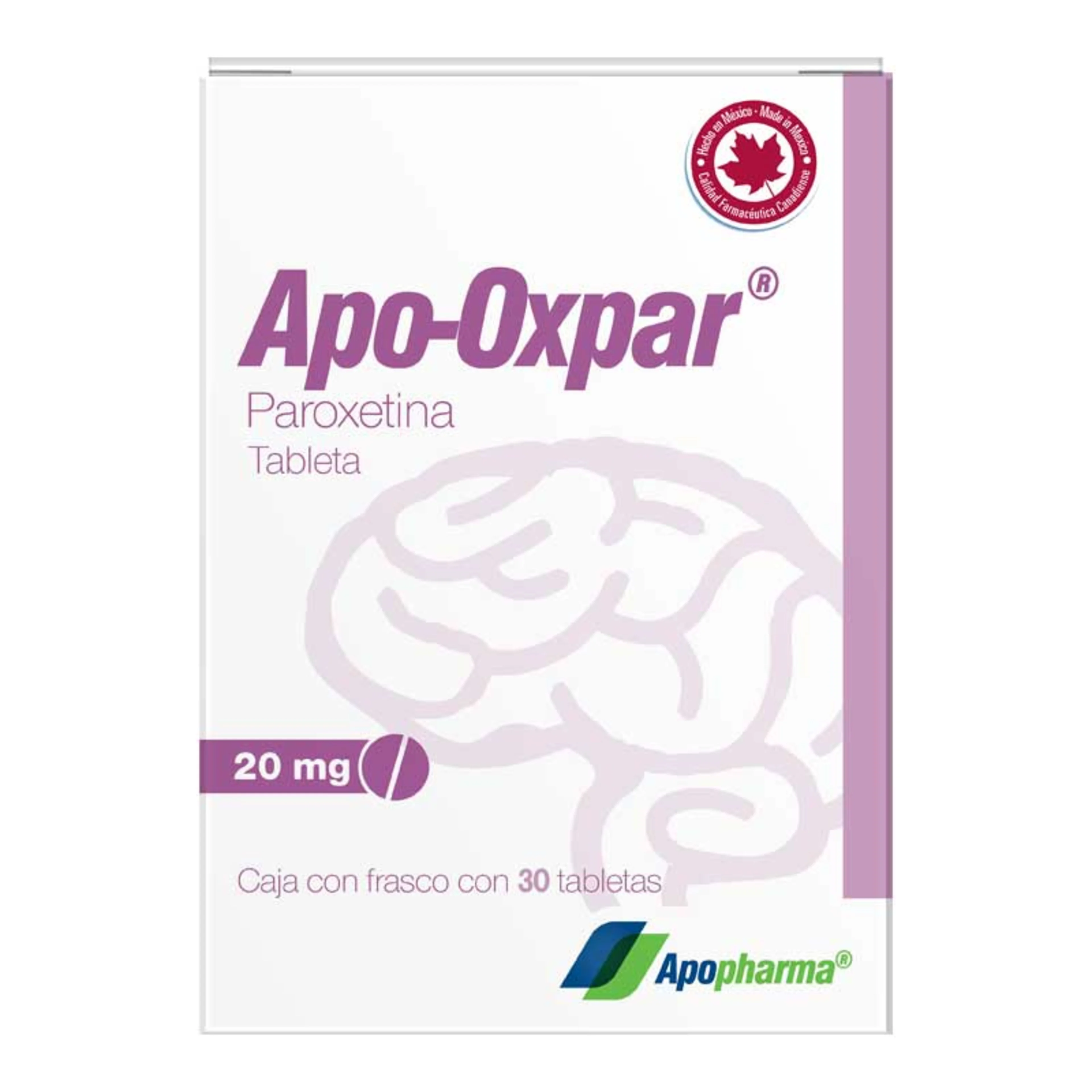 Apo-Oxpar 20 Mg Con 30 Tabletas