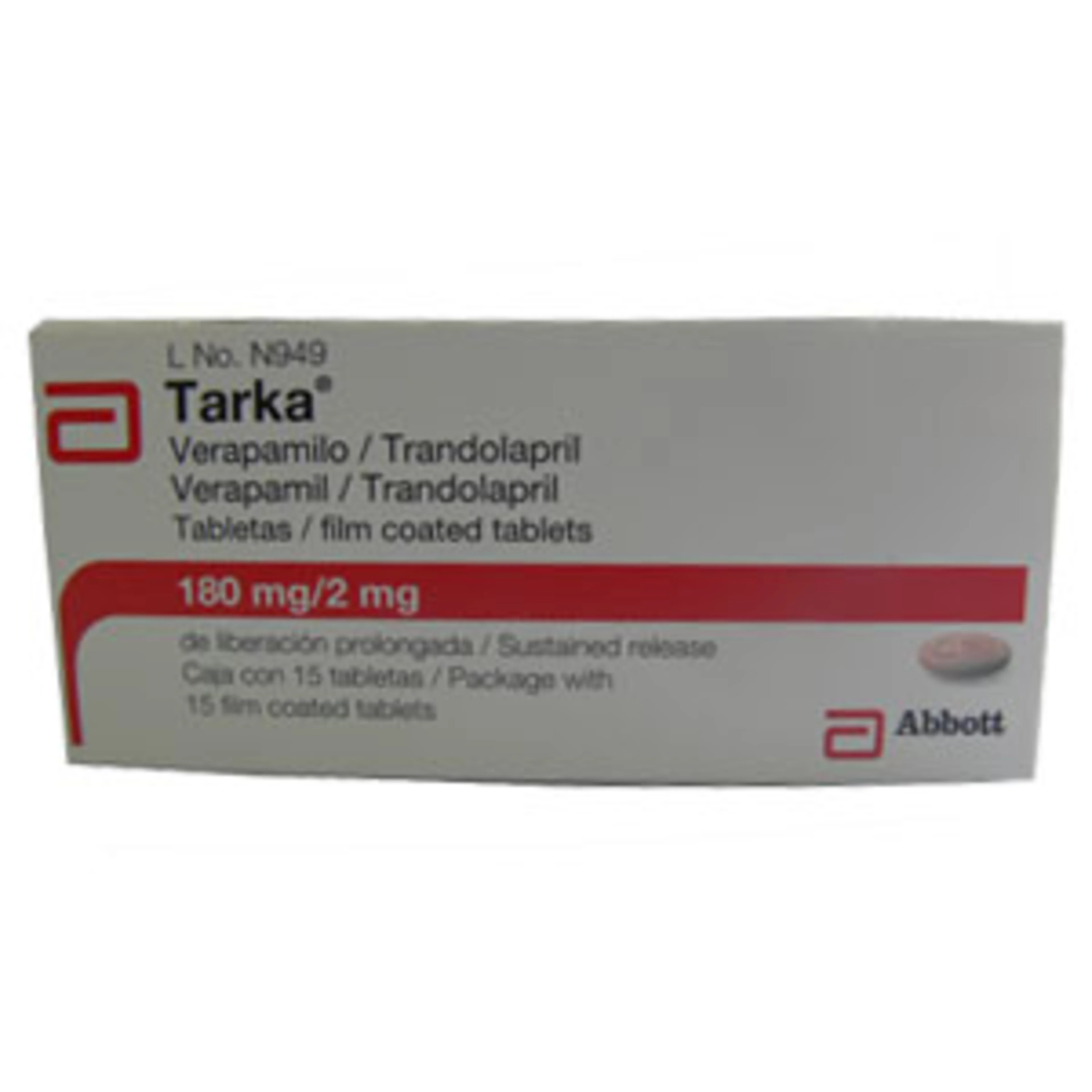 Tarka 180/2 Mg Con 15 Tabletas