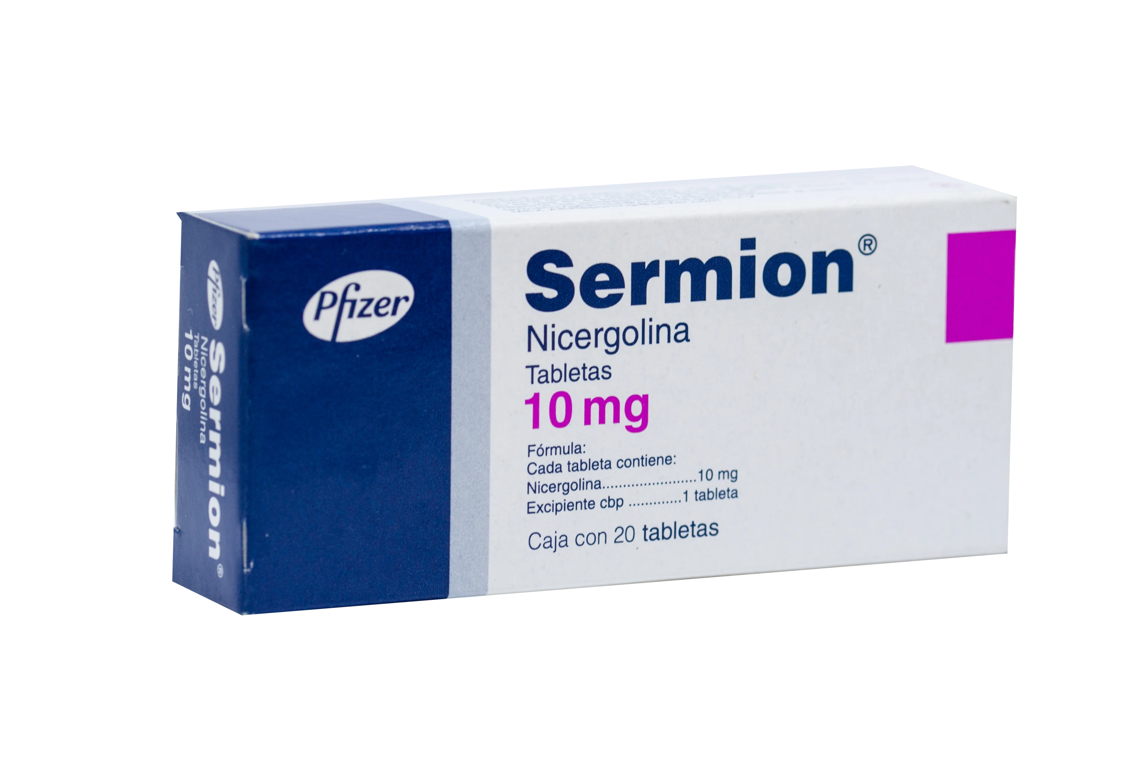 Sermion 10 Mg Con 20 Tabletas