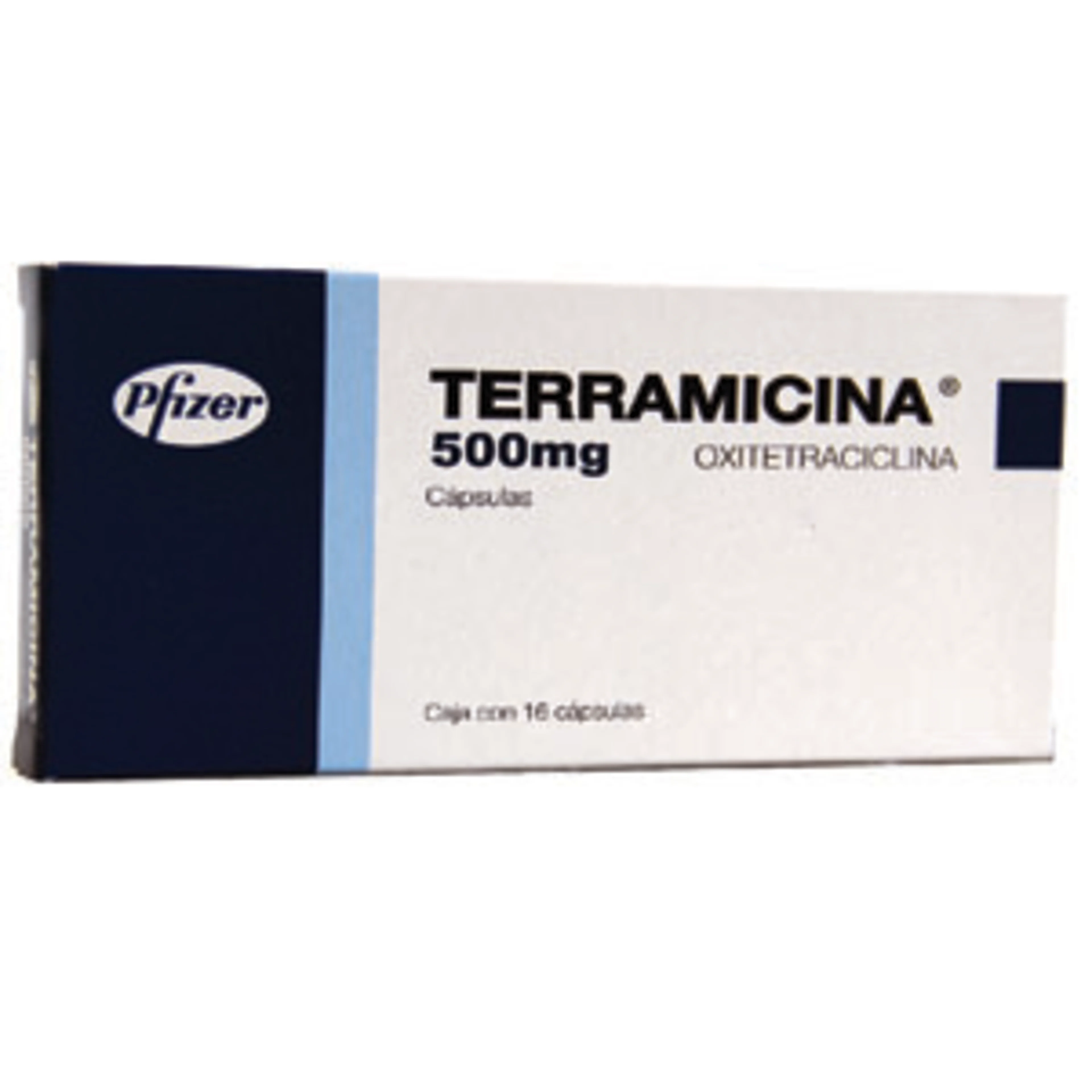Terramicina Oxitetraciclina 500 Mg Con 16 Cápsulas