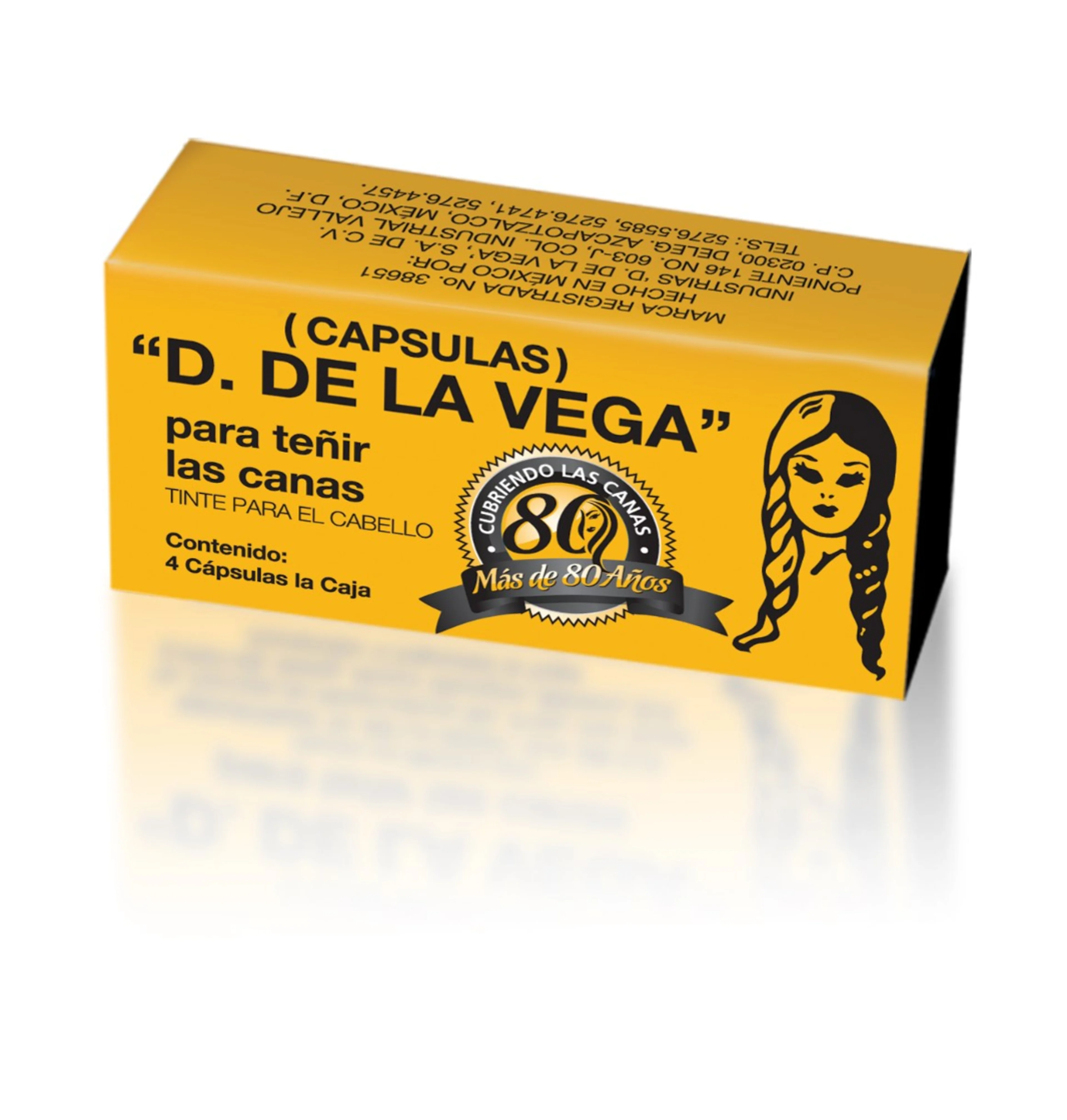 De La Vega Cápsulas Para Teñir Canas 4 Cápsulas