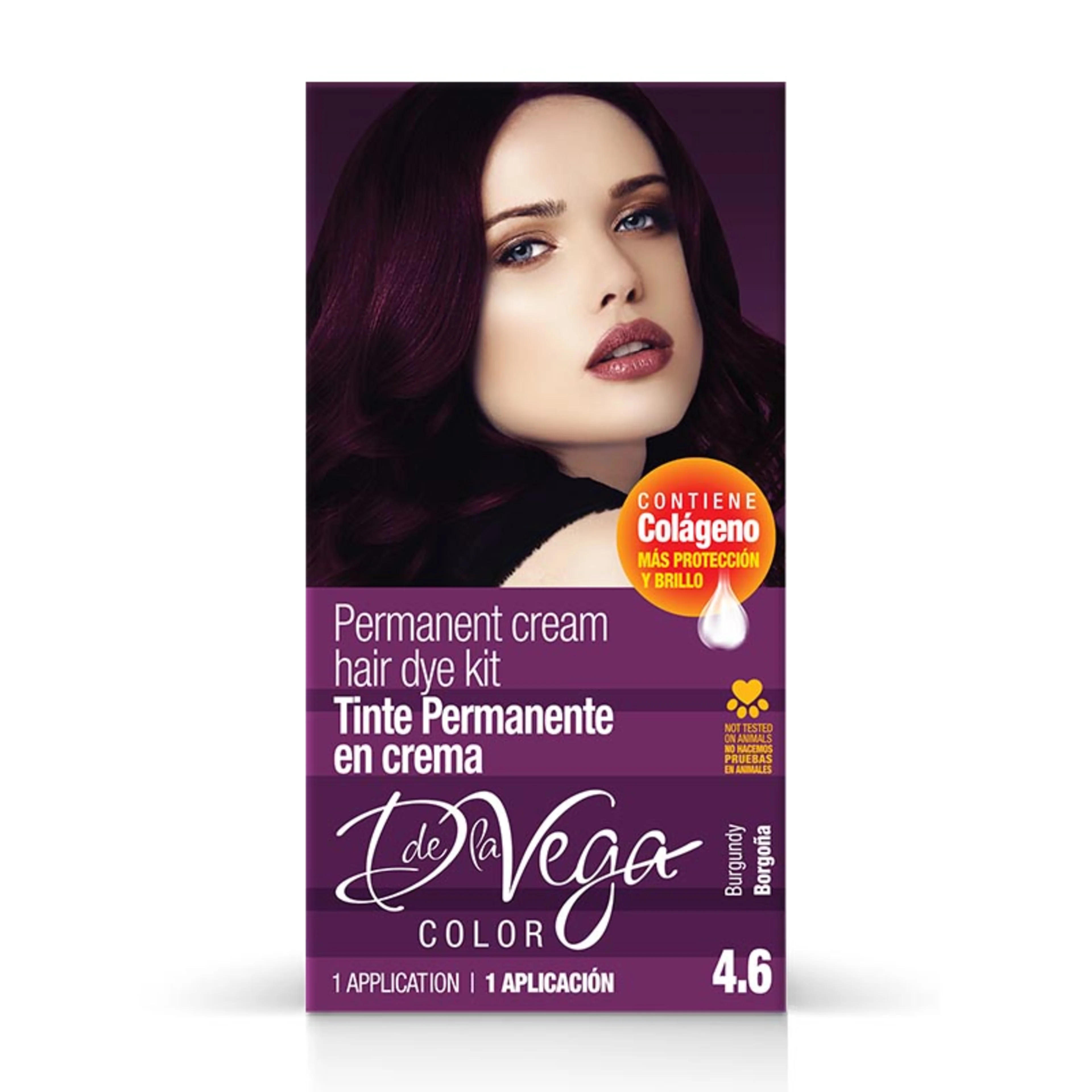 De La Vega Color Tinte En Crema Tono Borgoña 4.6
