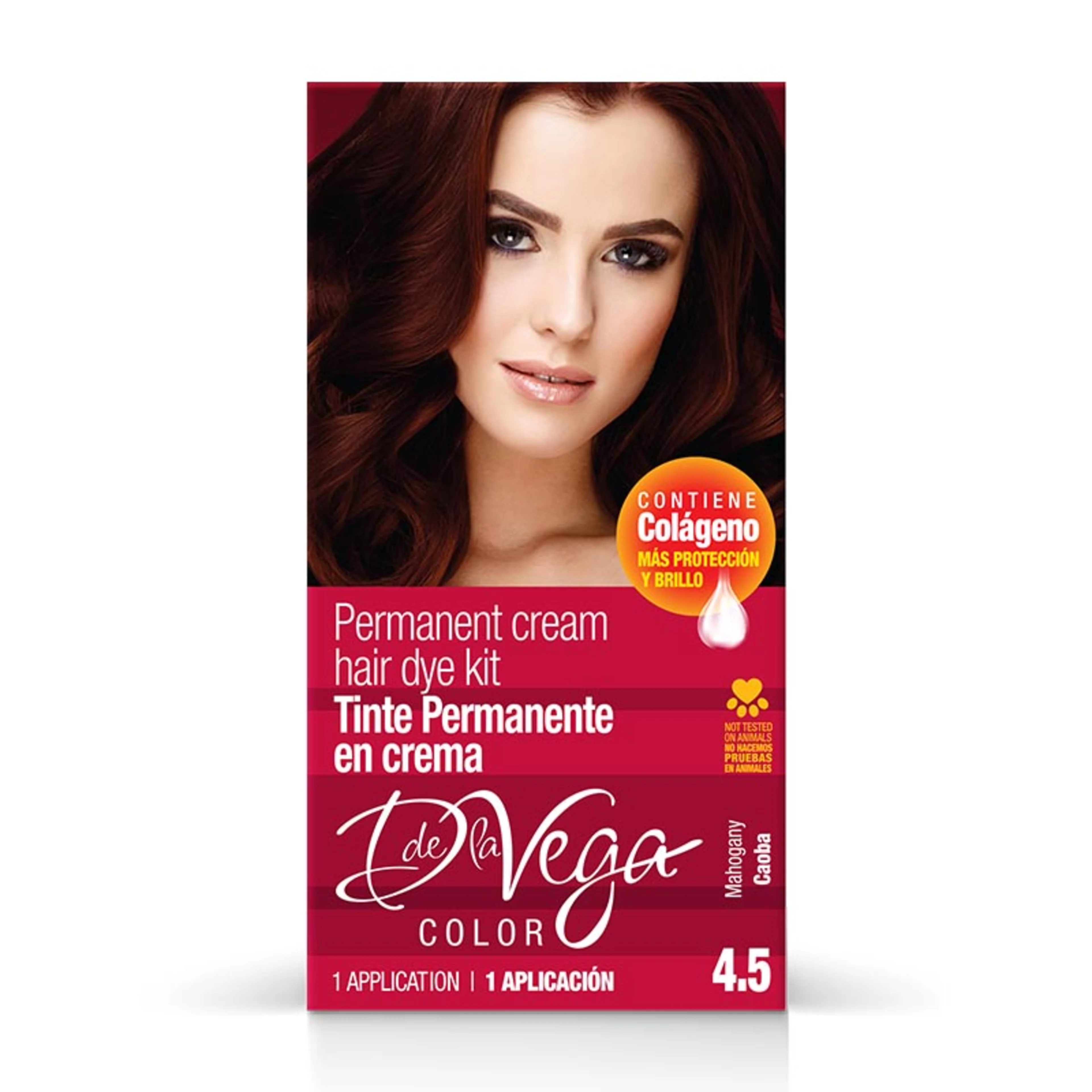 De La Vega Color Tinte En Crema Tono Caoba 4.5