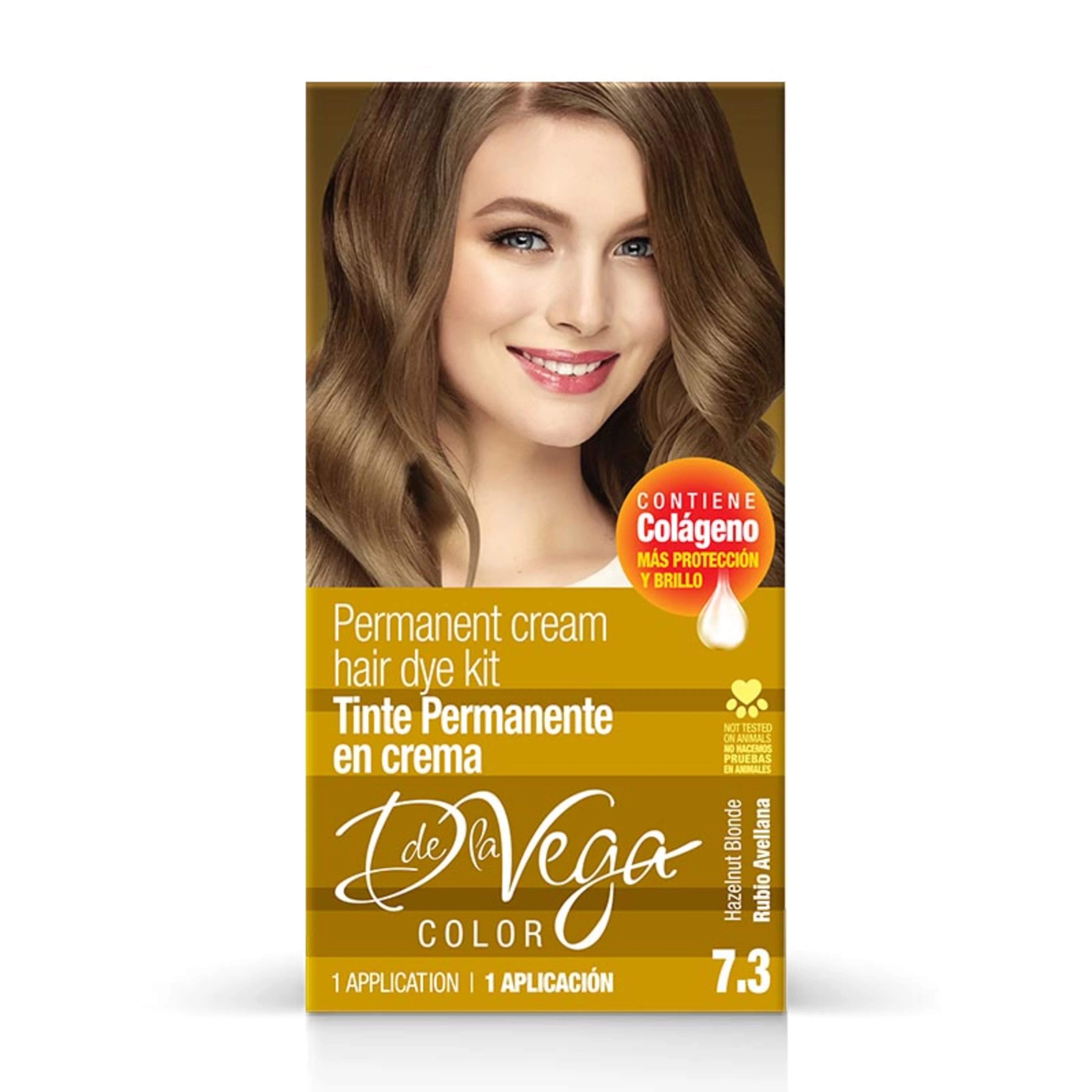 De La Vega Color Tinte En Crema Tono Rubio Avellana 7.3