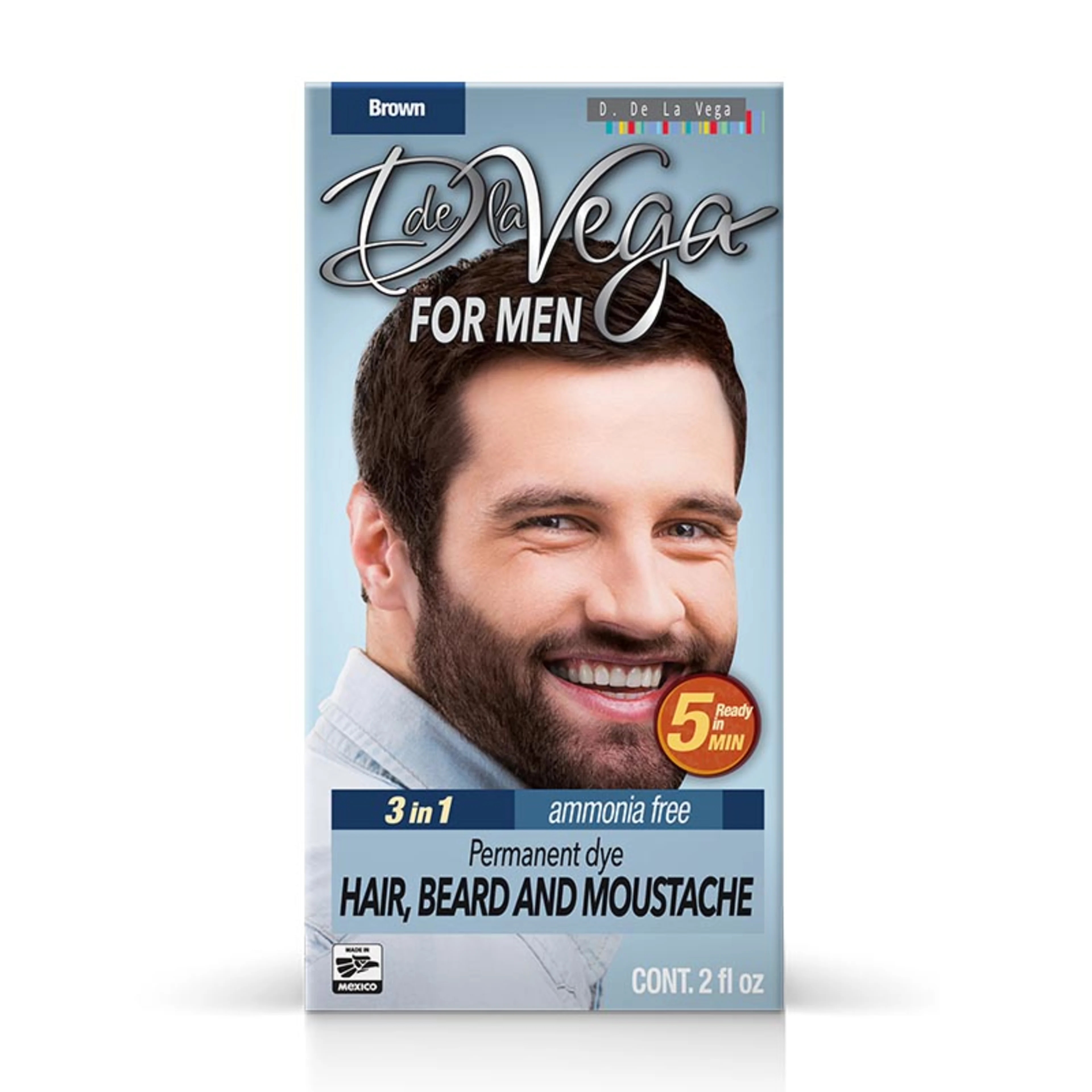 De La Vega For Men Tinte 3 En 1 Tono Castaño