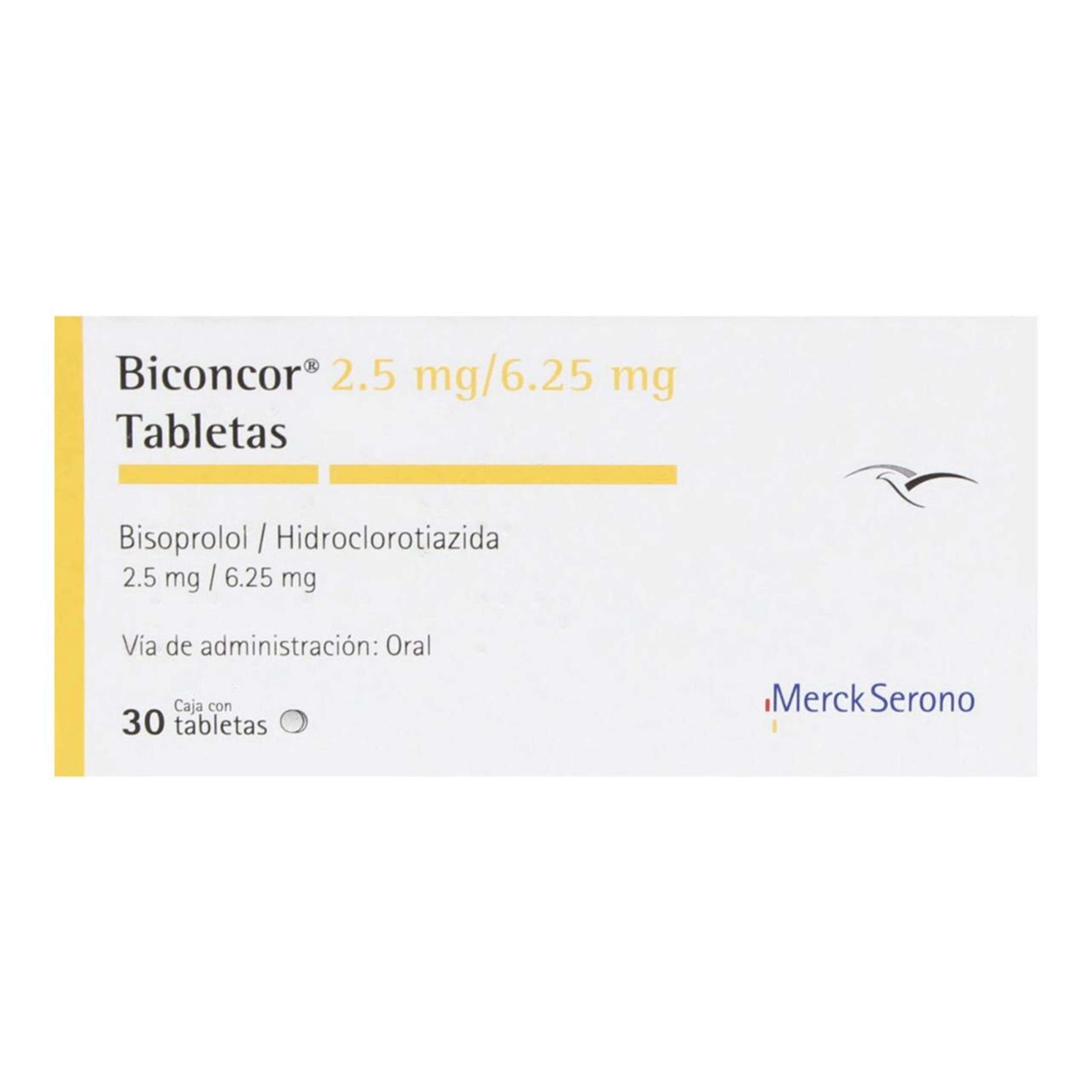 Biconcor 2.5/6.25 Mg Con 30 Tabletas