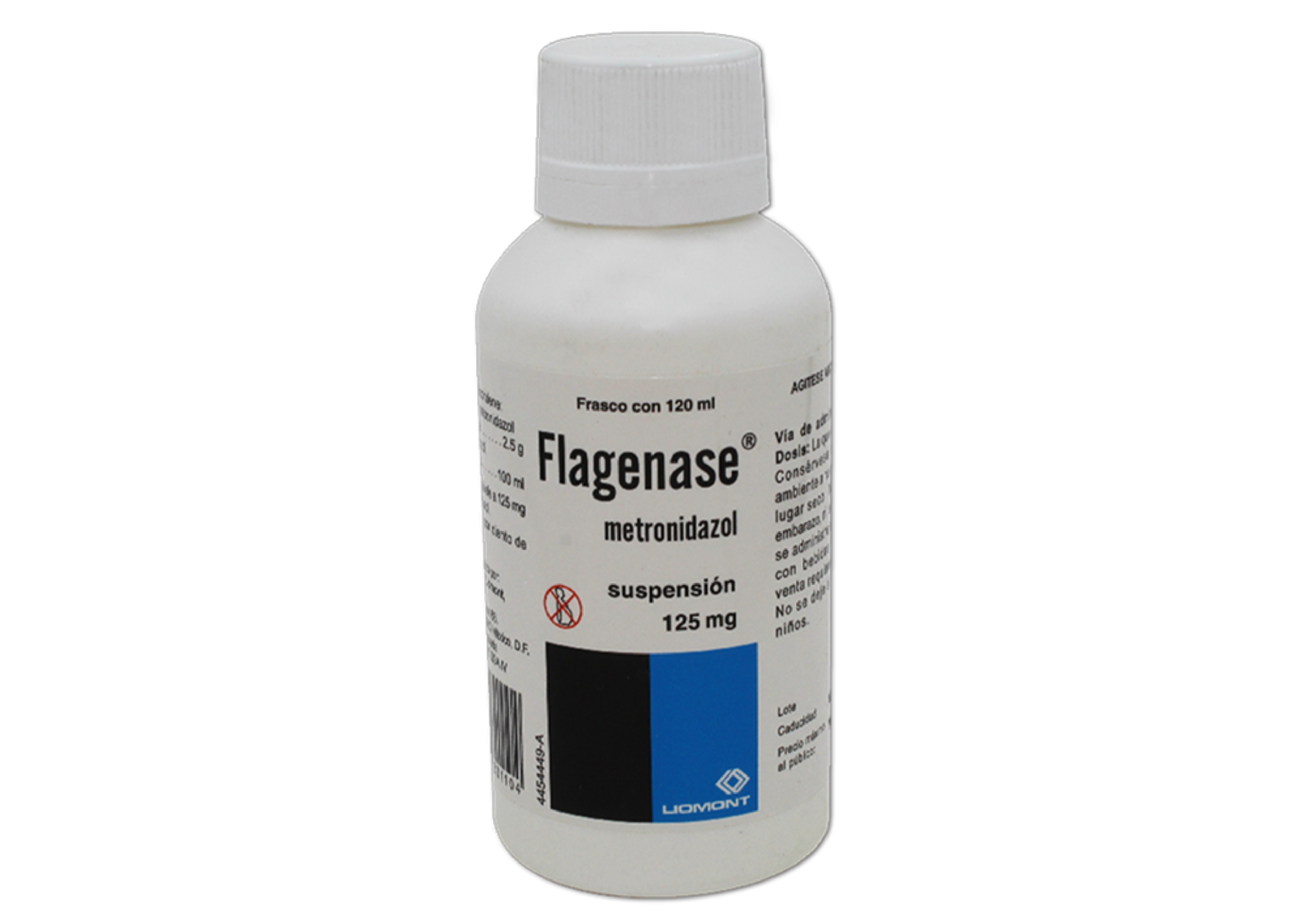 Flagenase Metronidazol 125 Mg Suspensión Con 120 Ml