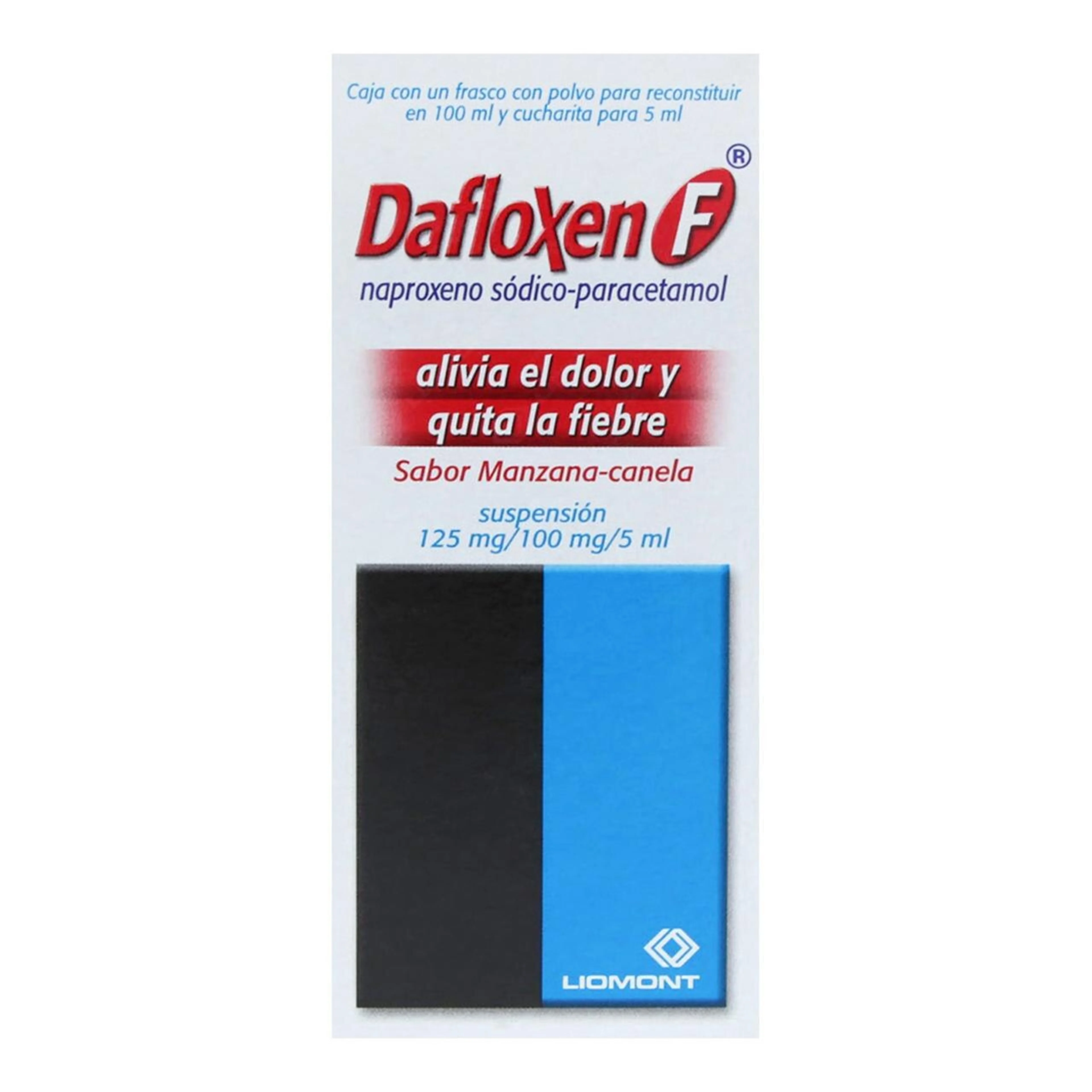 Dafloxen F 125/100 Mg Suspensión Oral Sabor Manzana Canela 100 Ml