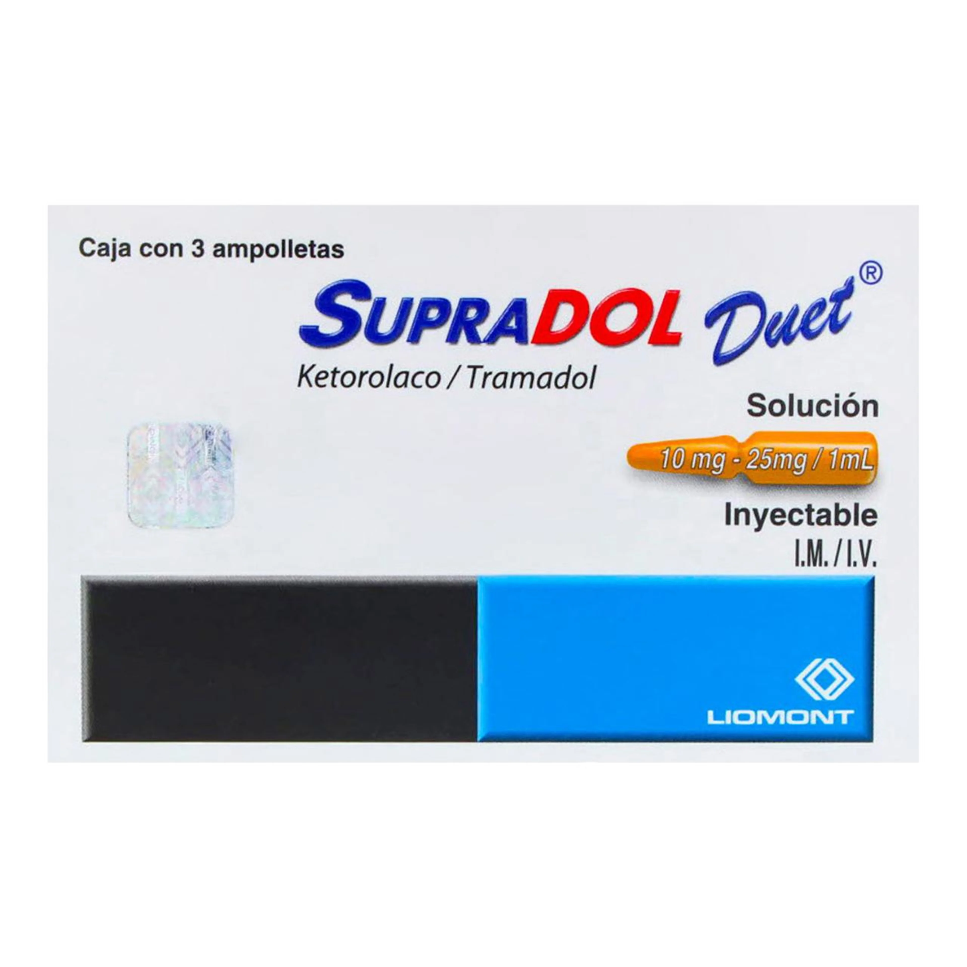 Supradol Duet 10/25 Mg Con 3 Ampolletas