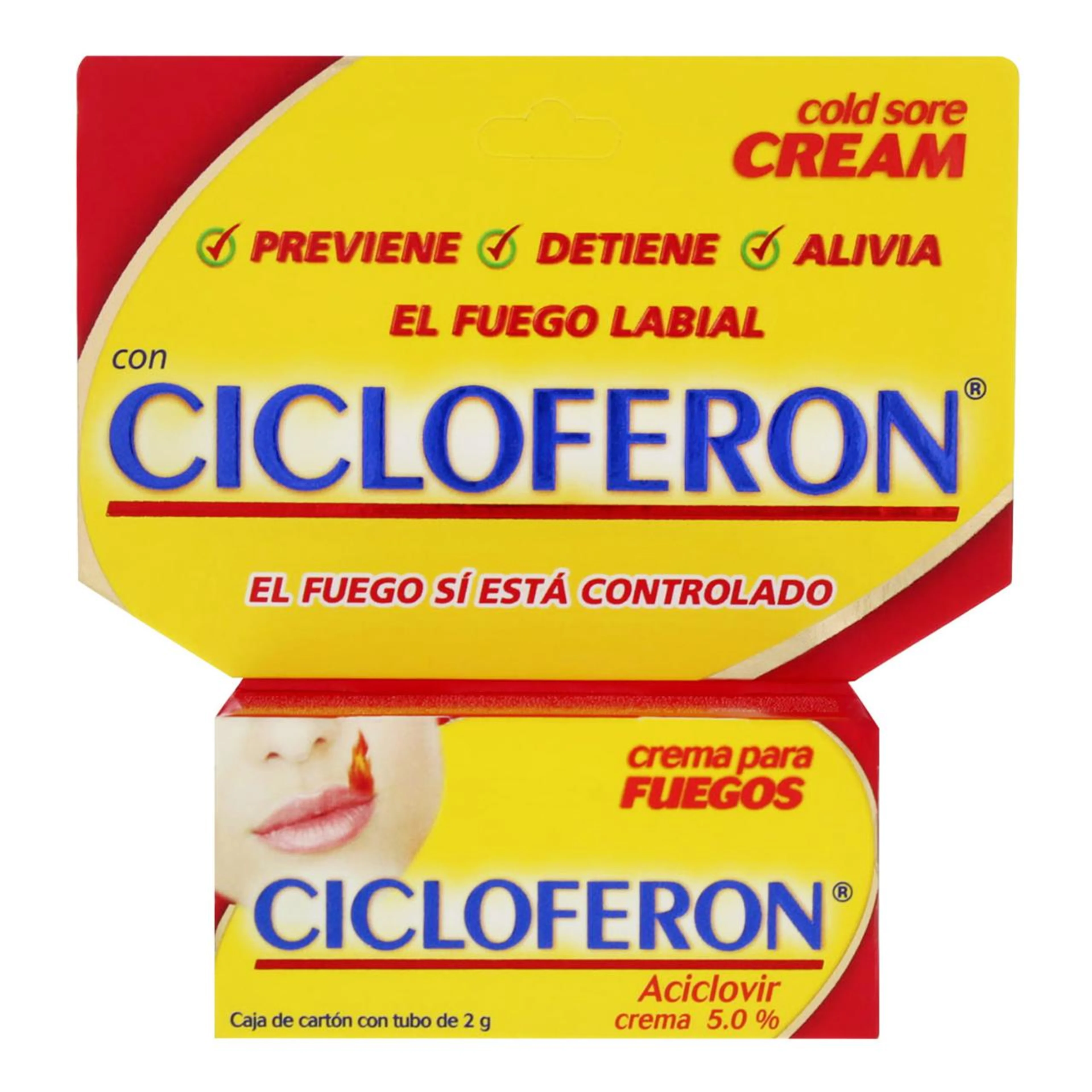 Cicloferon 5% Crema Para Fuegos Con 2 G