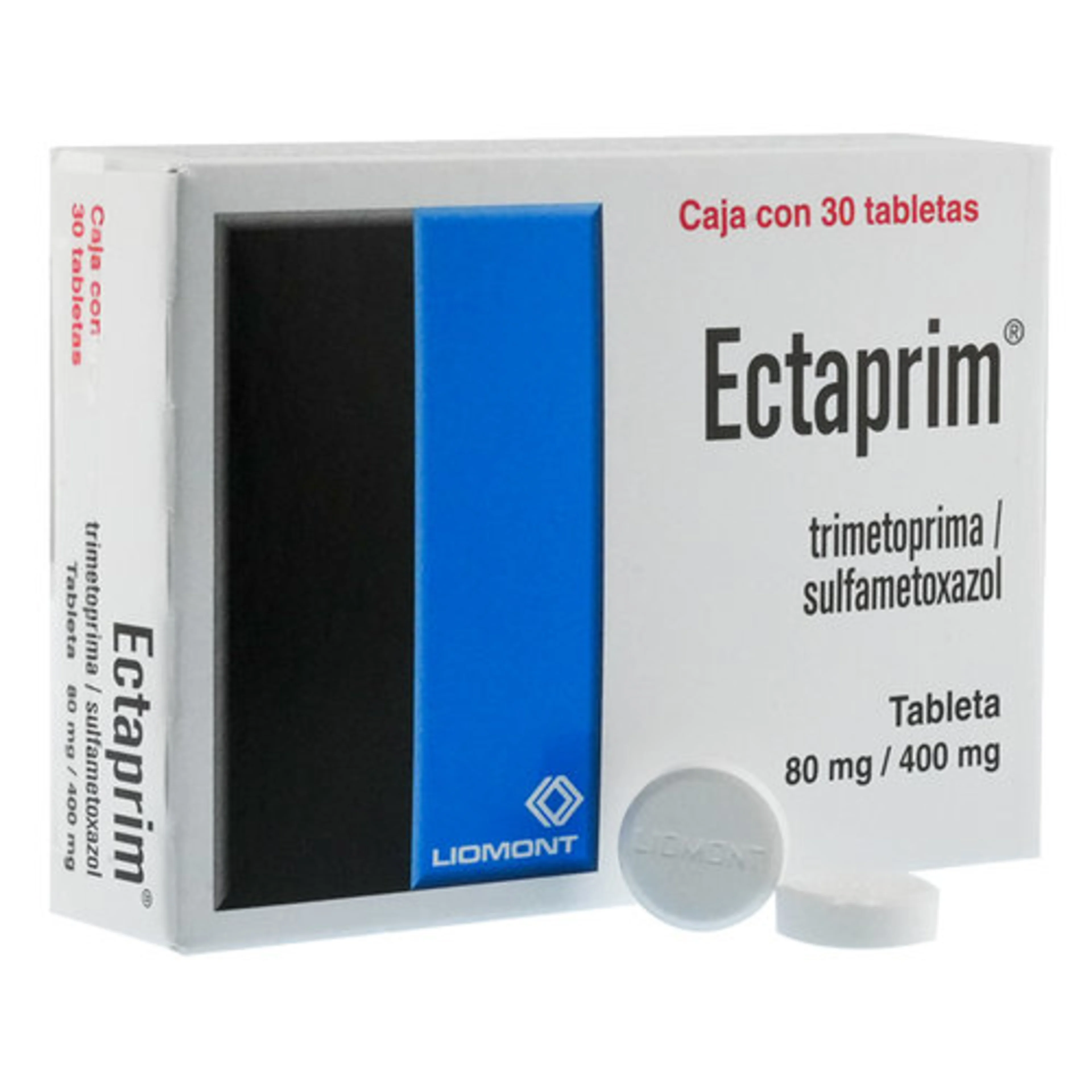 Ectaprim Sulfametoxazol Trimetoprima 80/400 Mg Con 30 Tabletas