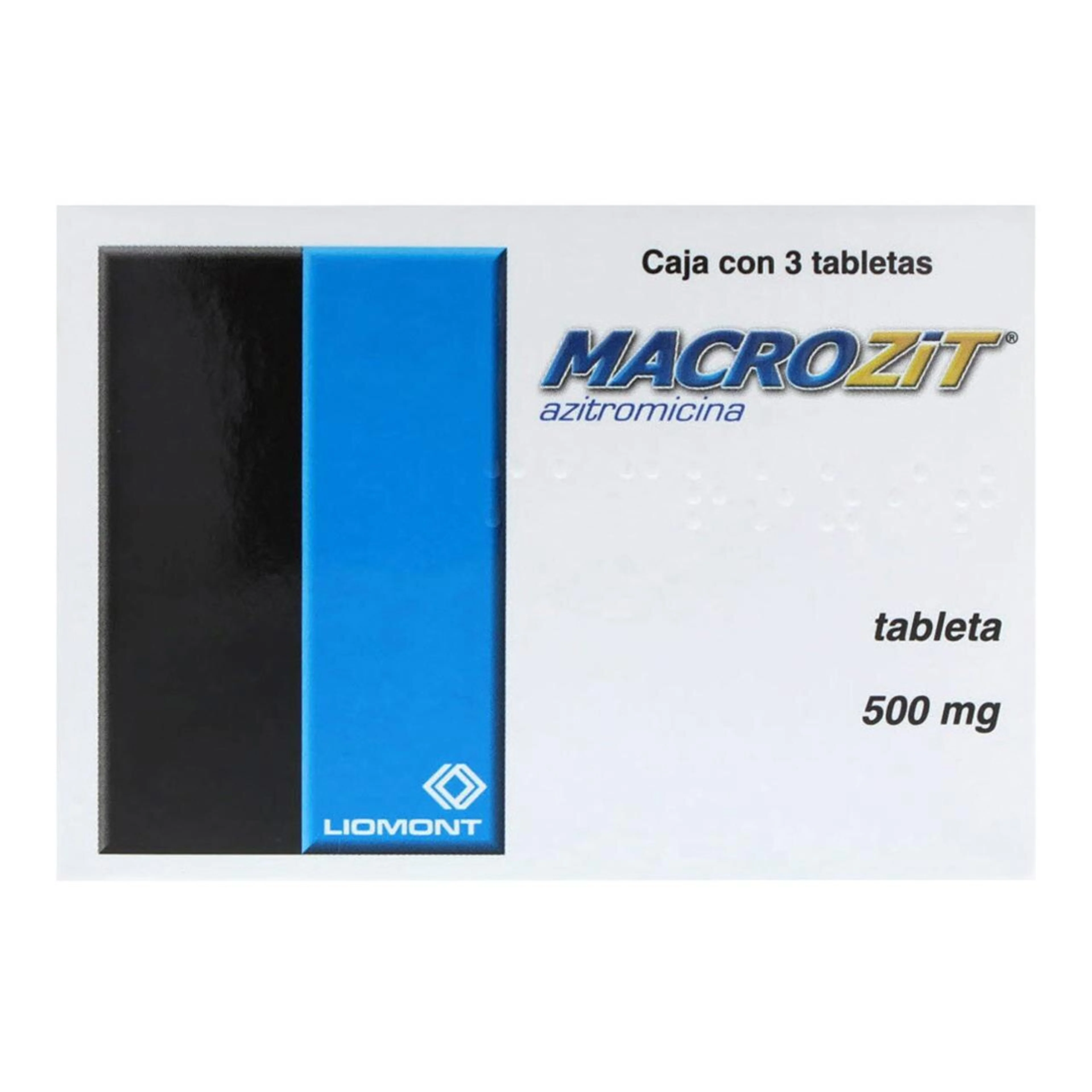 Macrozit Azitromicina 500 Mg Con 3 Tabletas