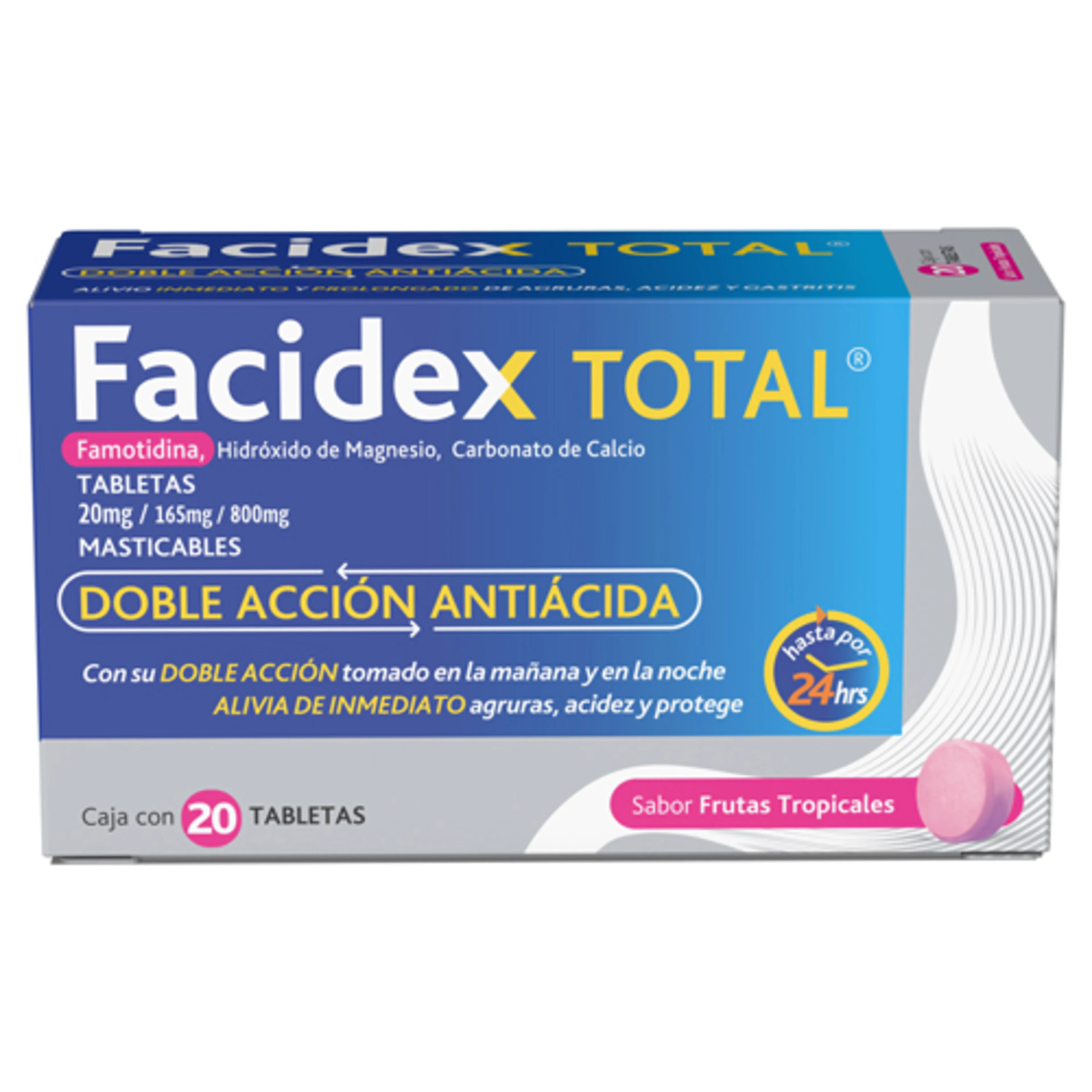Facidex Total 20/165/800 Mg Con 20 Tabletas