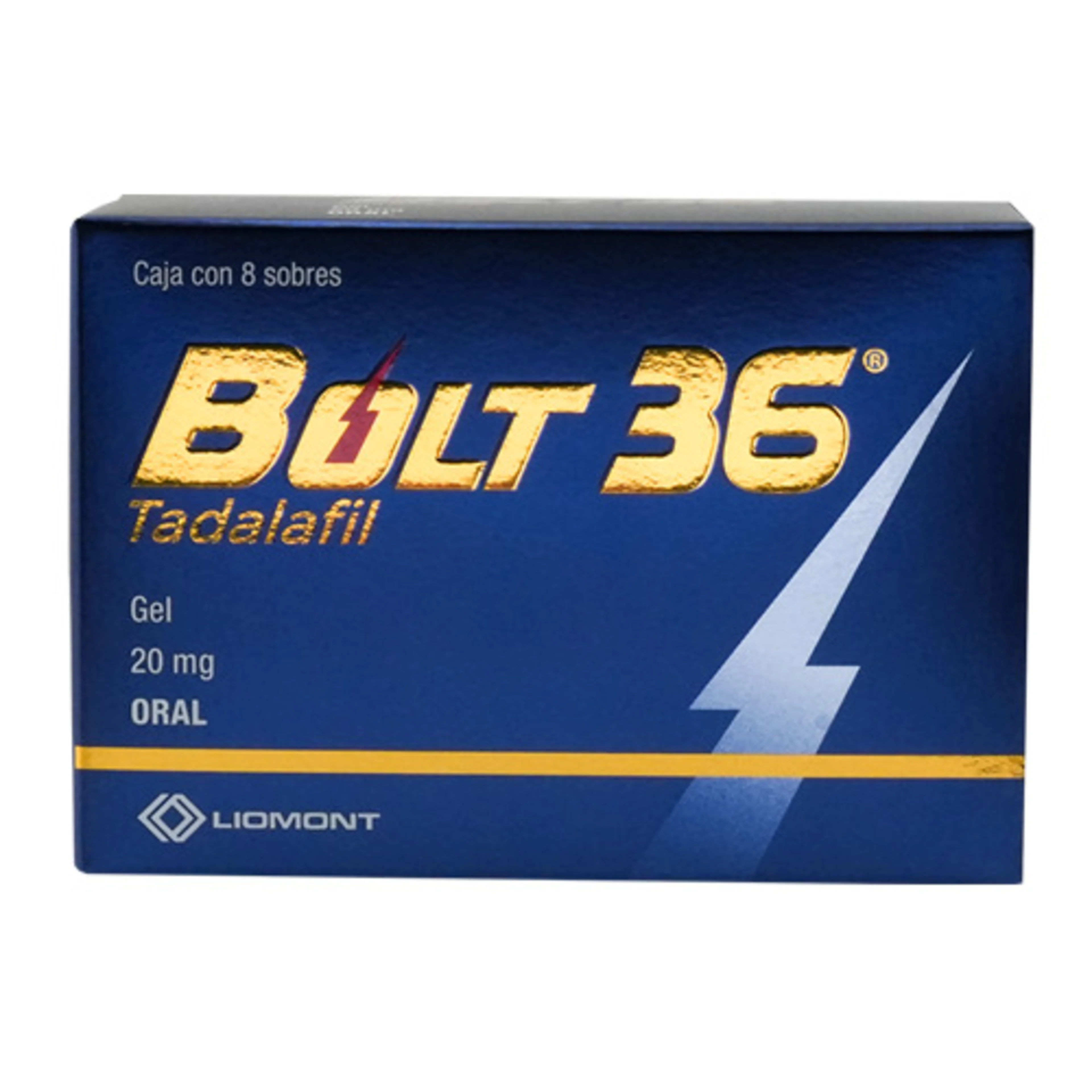Bolt 36 20 Mg Gel Oral Con 8 Sobres