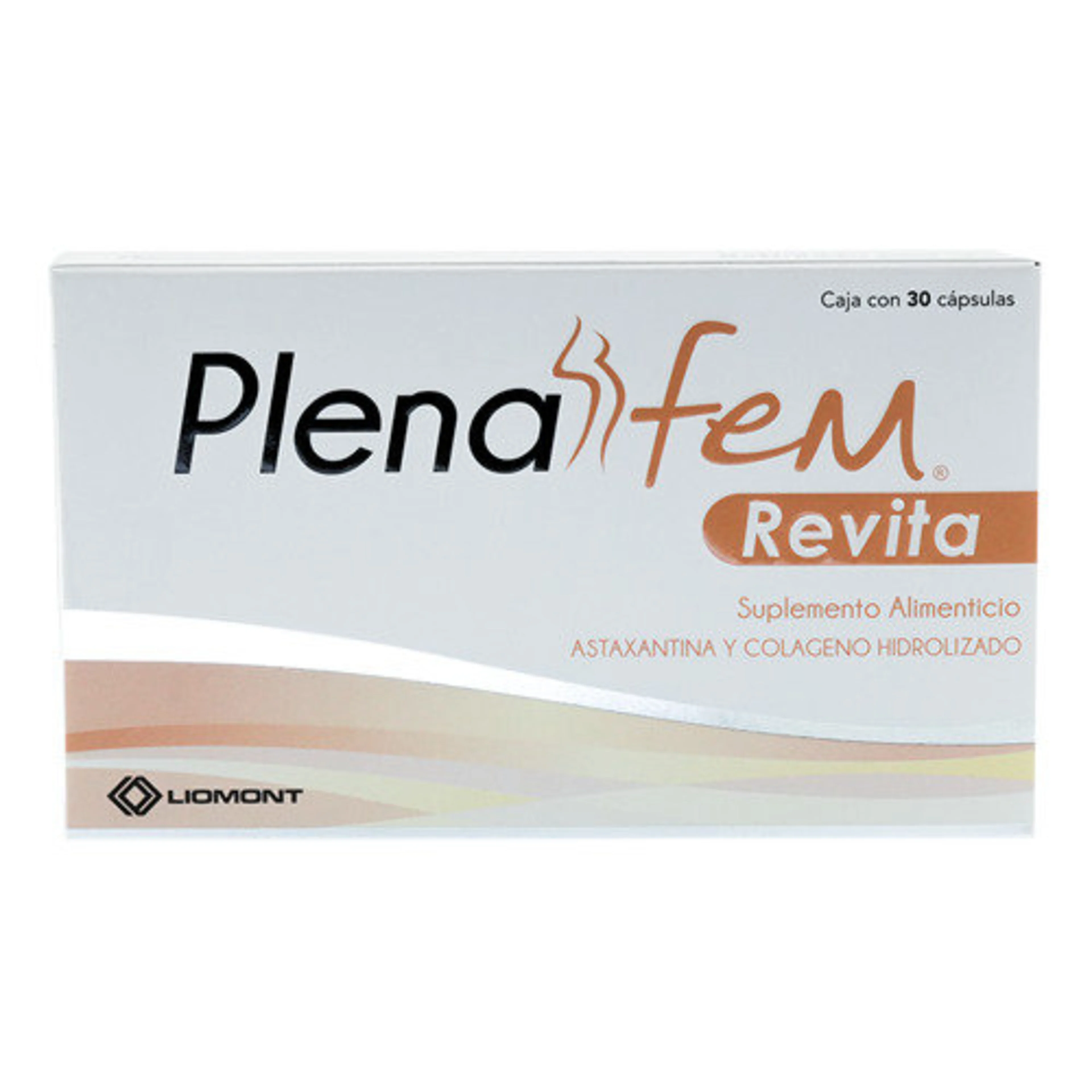 Plenafem Revita Astaxantina Colágeno Hidrolizado con 30 Cápsulas