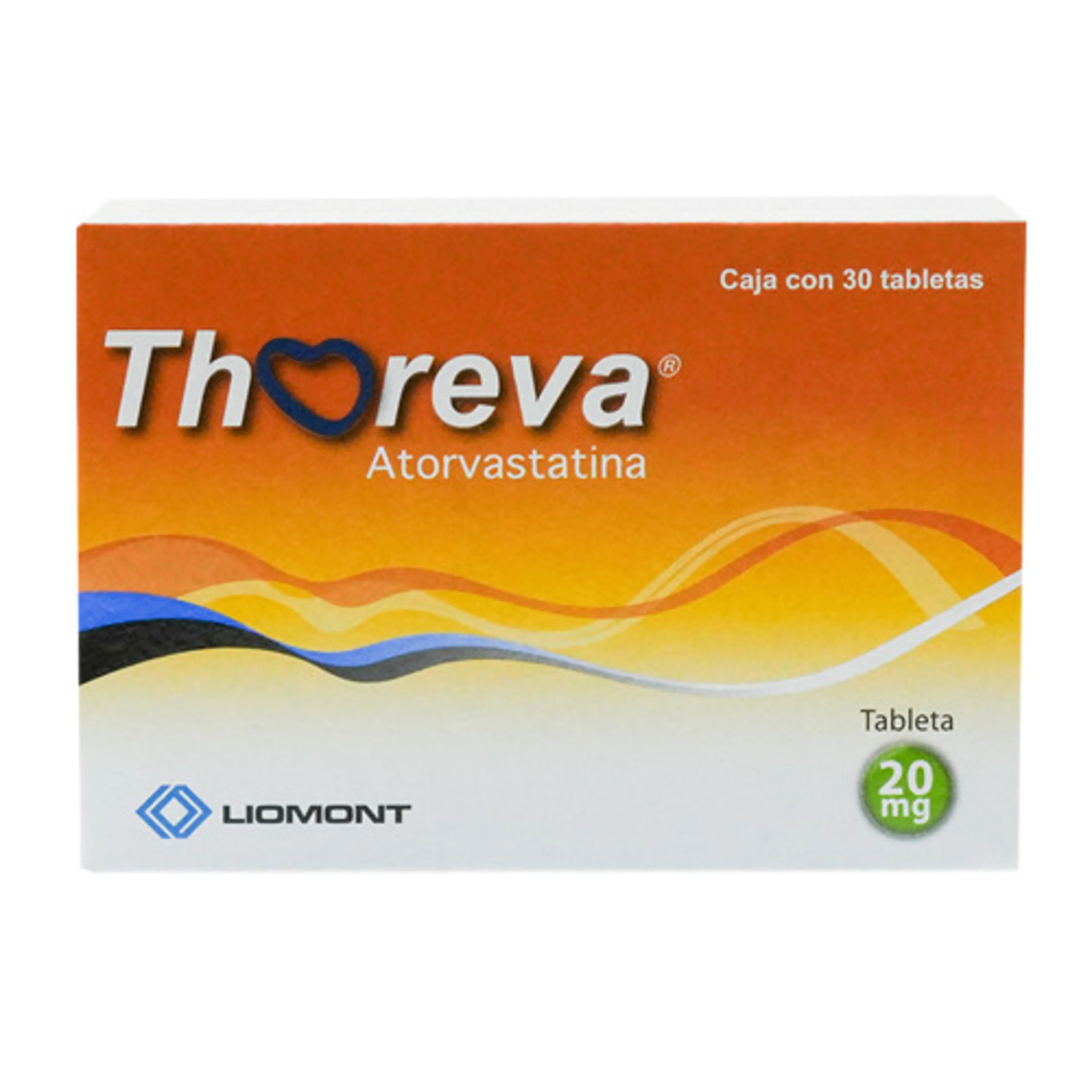 Thoreva 20 Mg Con 30 Tabletas