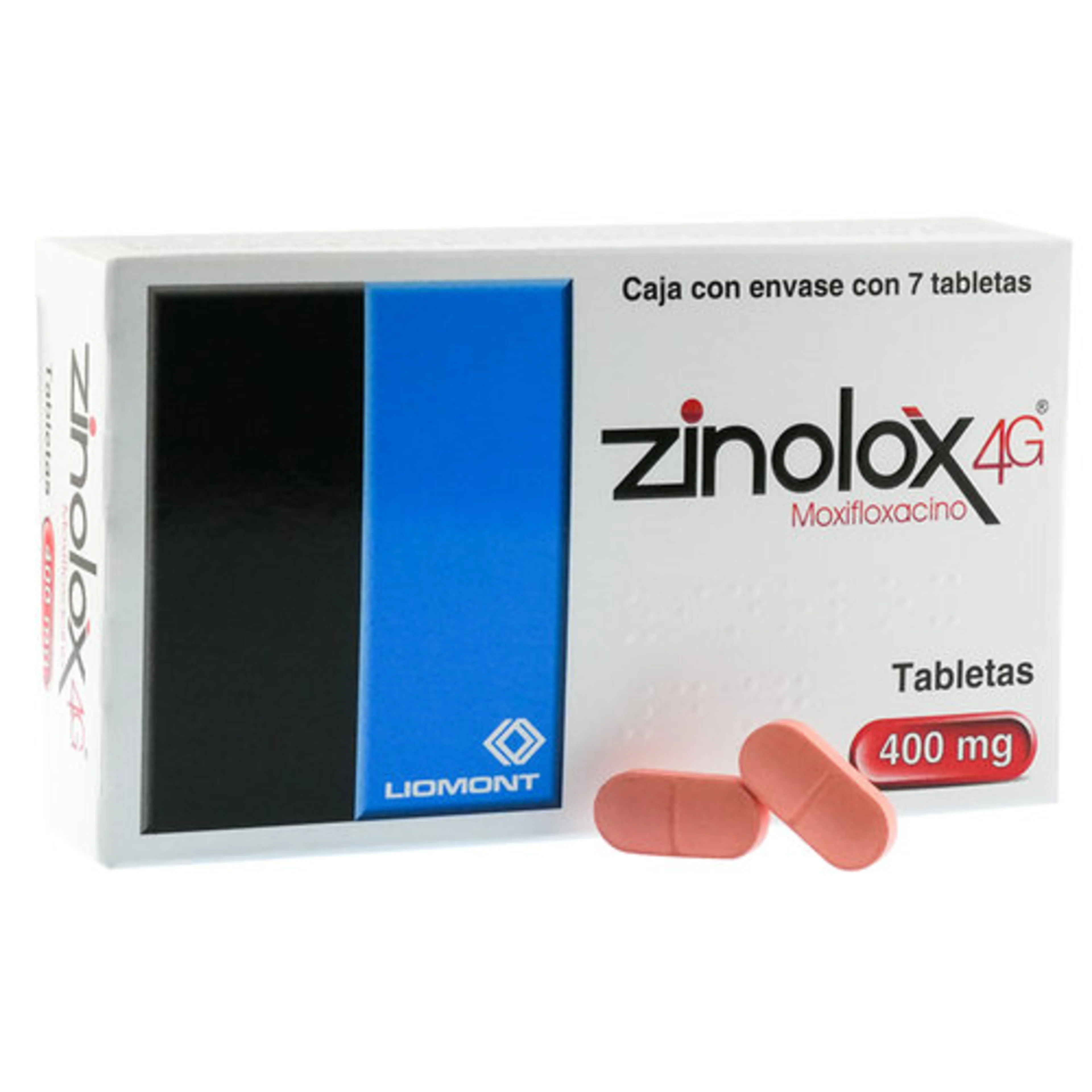 Zinolox Moxifloxacino 4G 400 Mg Con 7 Tabletas