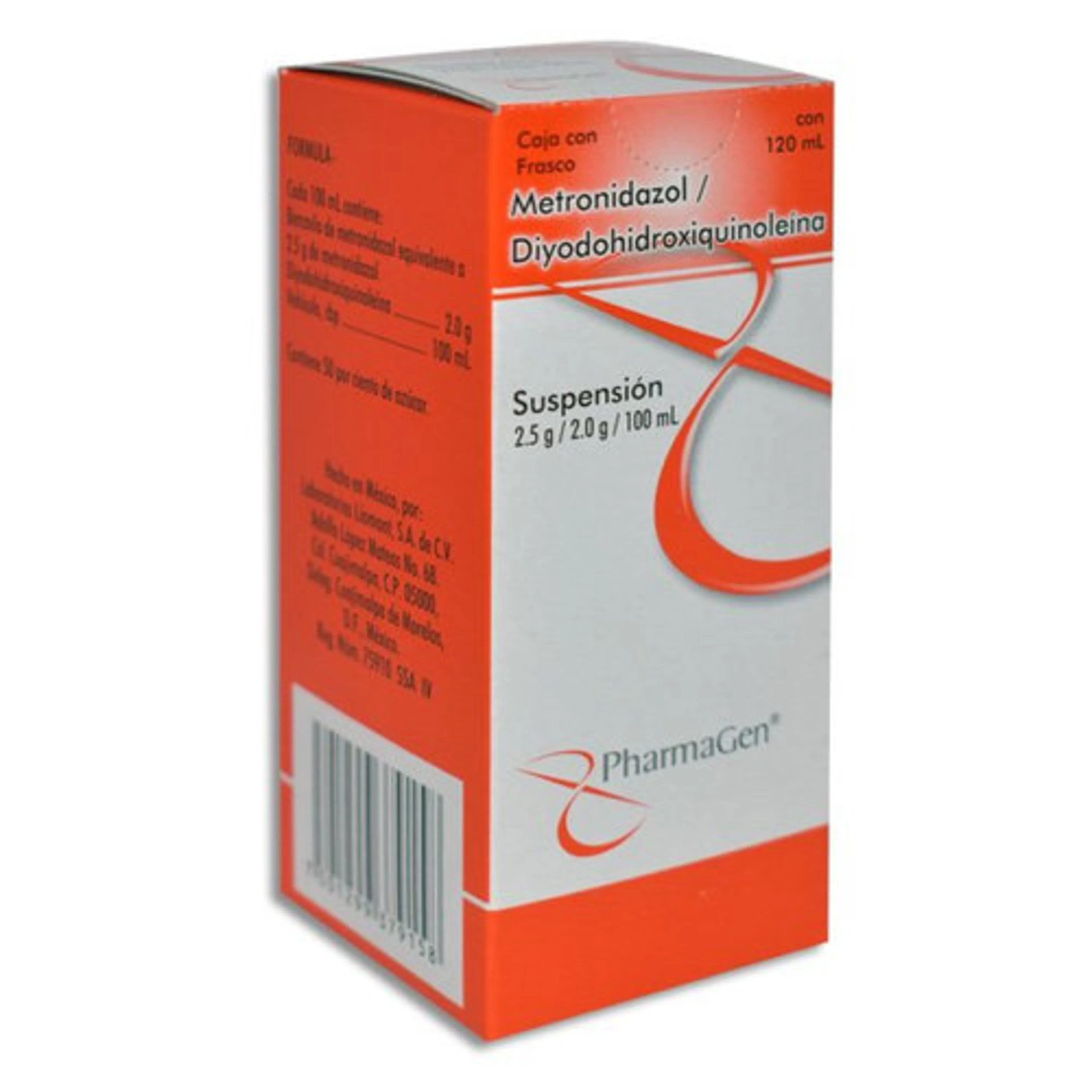 Metronidazol Diyodohidroxiquinoleina 2.5 G/2.0 G/100 Ml Suspensión Con 120 Ml