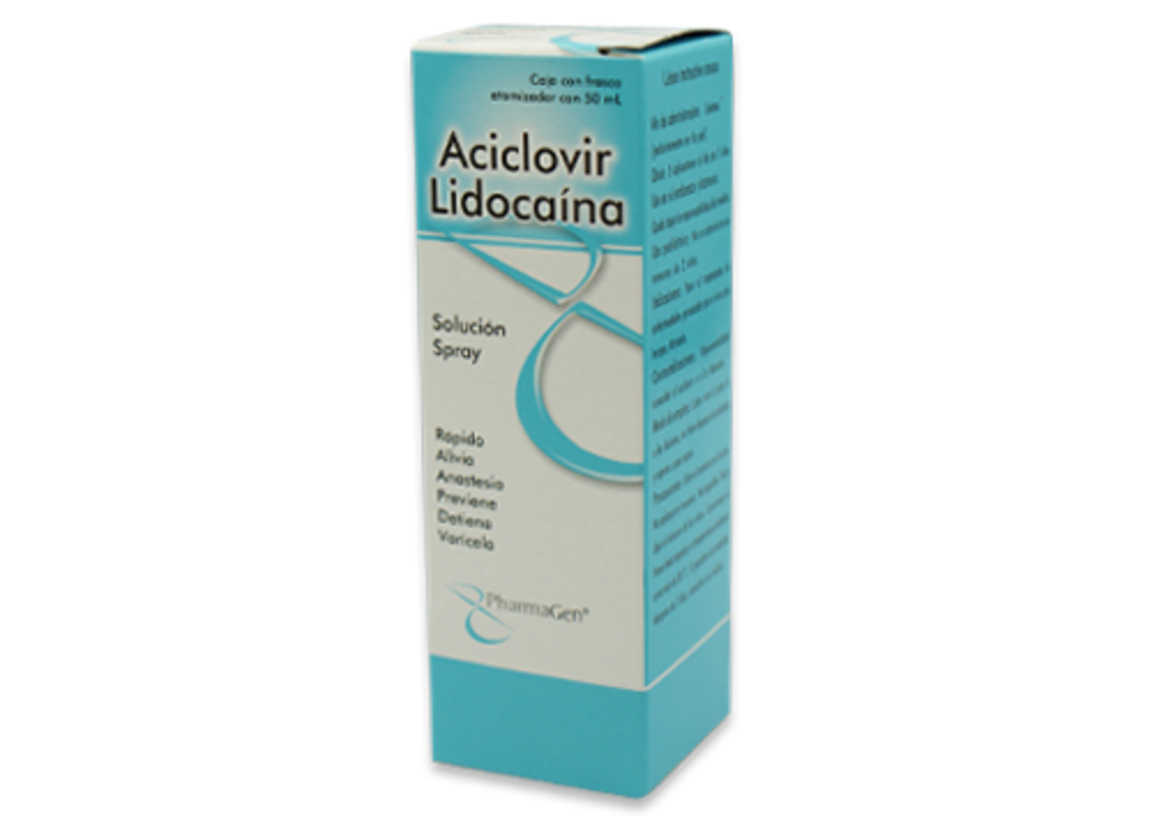Aciclovir, Lidocaína 5/2 G Con 50 Ml Solución Spray