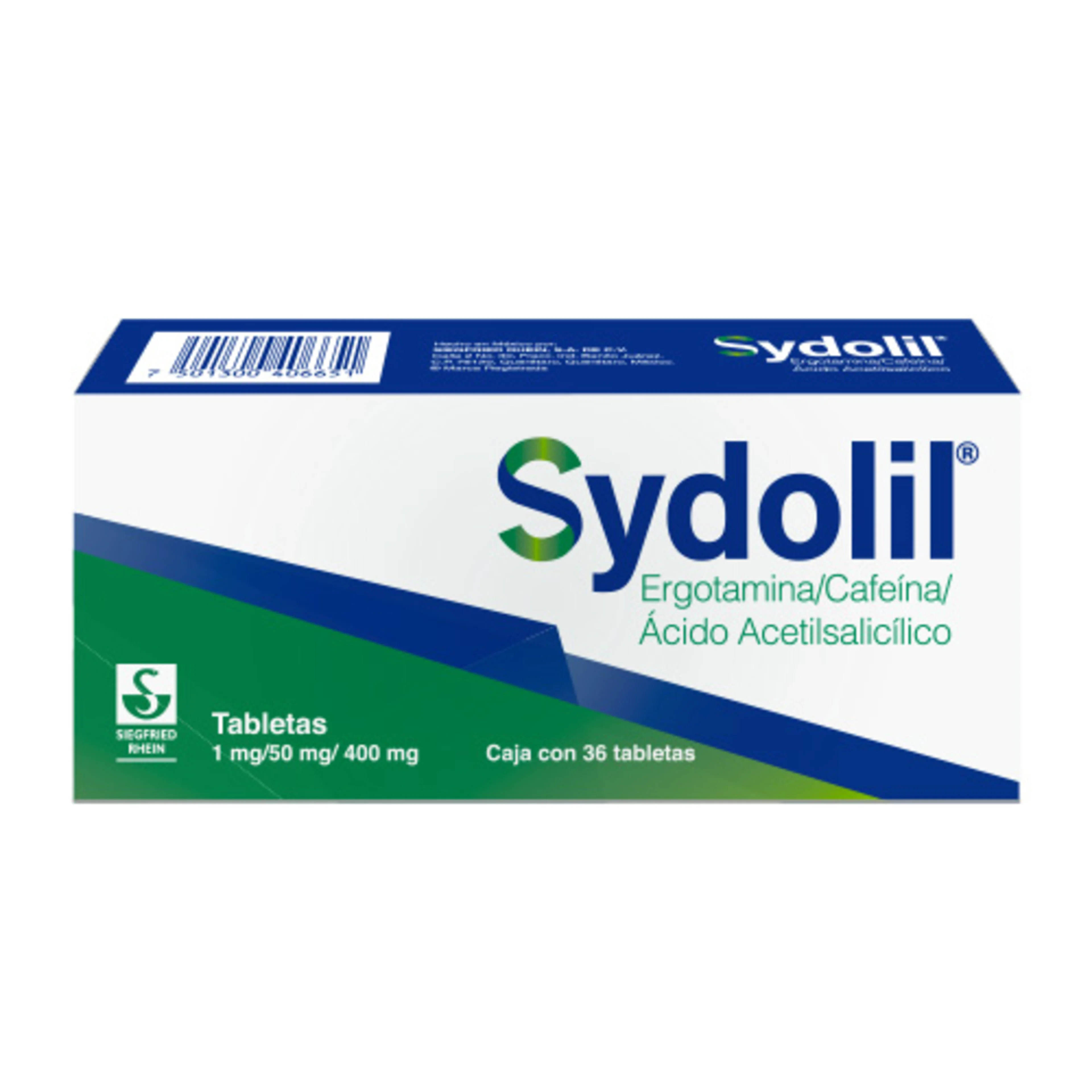 Sydolil 1/50/400 Mg Con 36 Tabletas