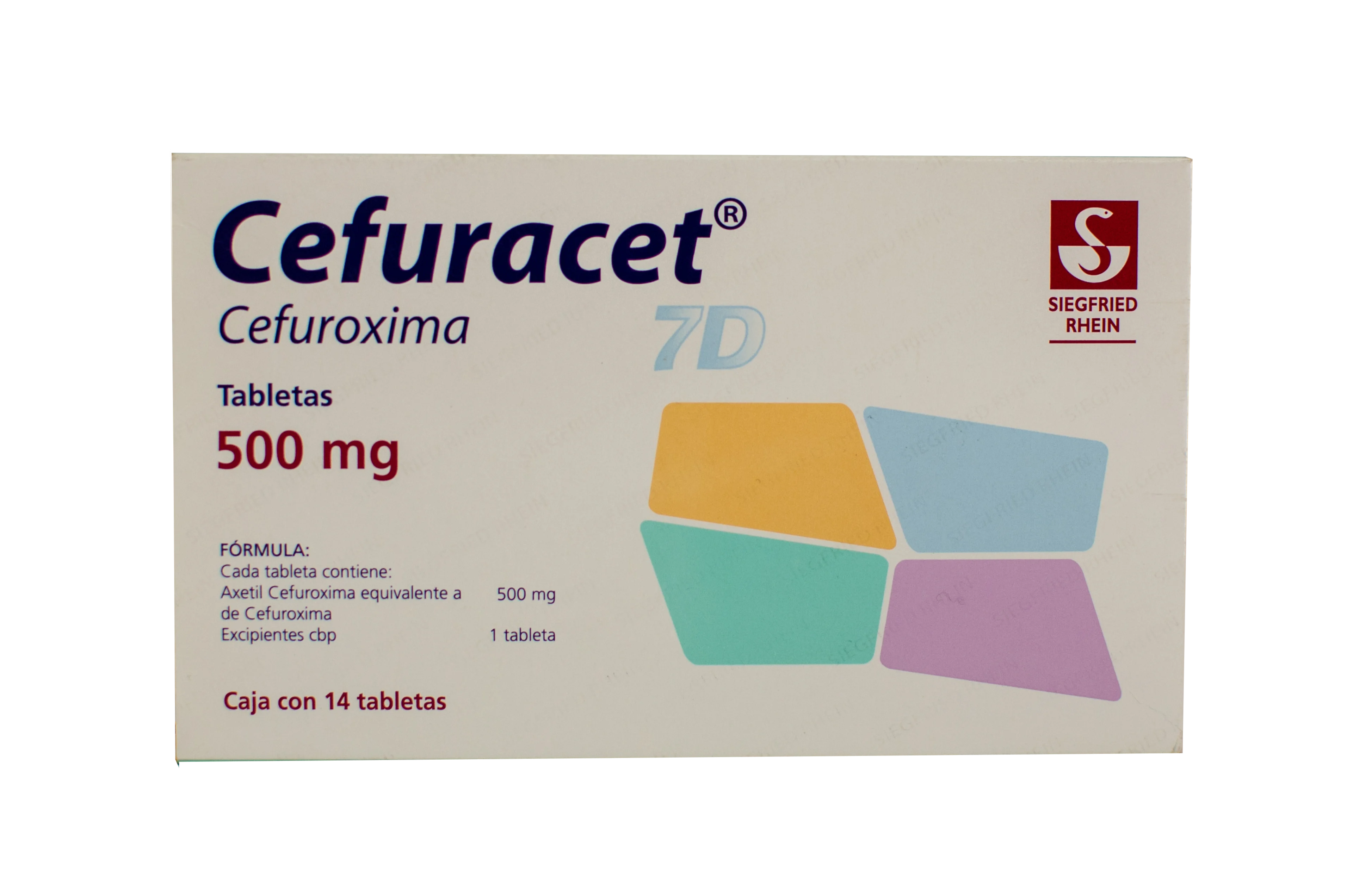 Cefuracet 7D Cefuroxima Axetil 500 Mg Con 14 Tabletas