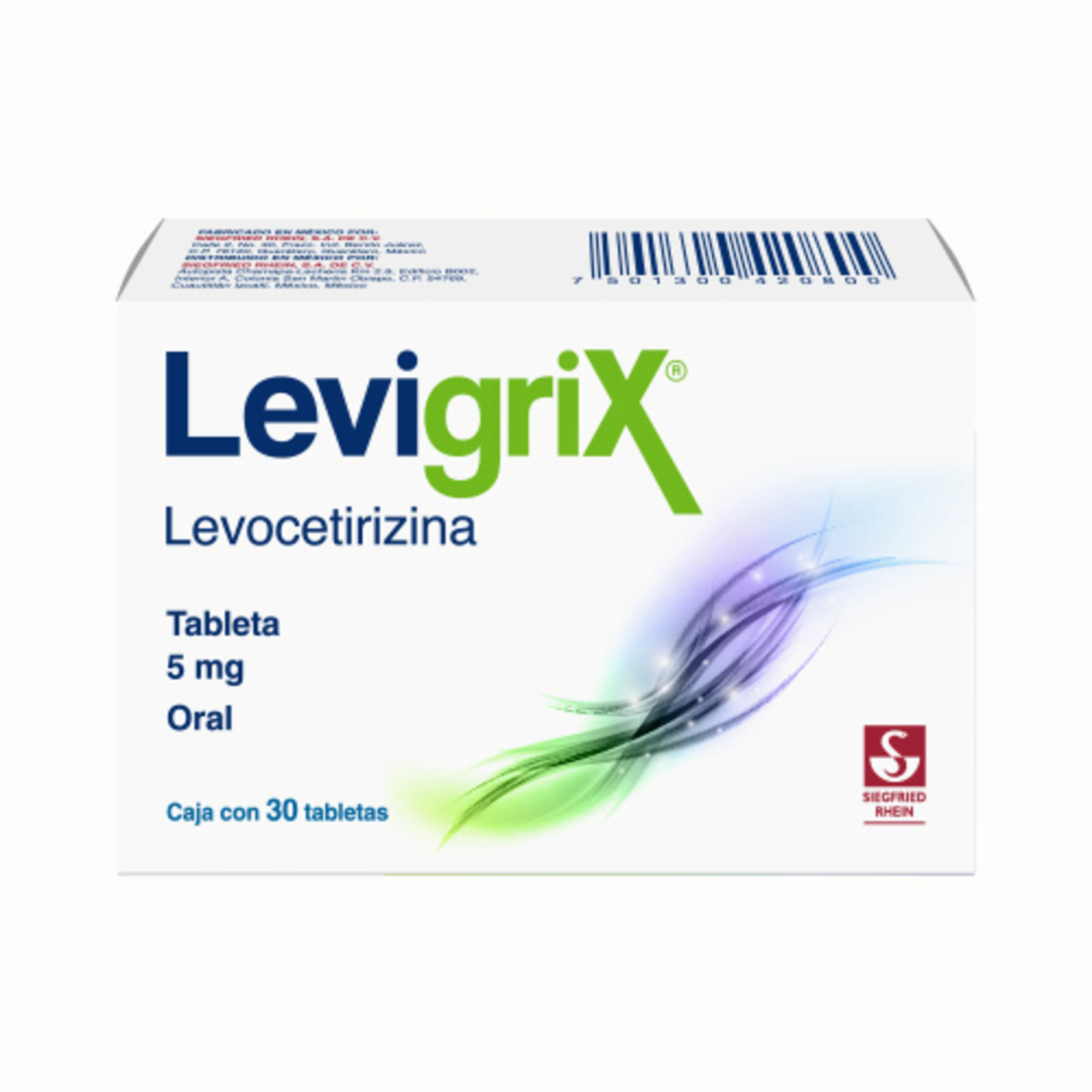 Levigrix 5 Mg Con 30 Tabletas