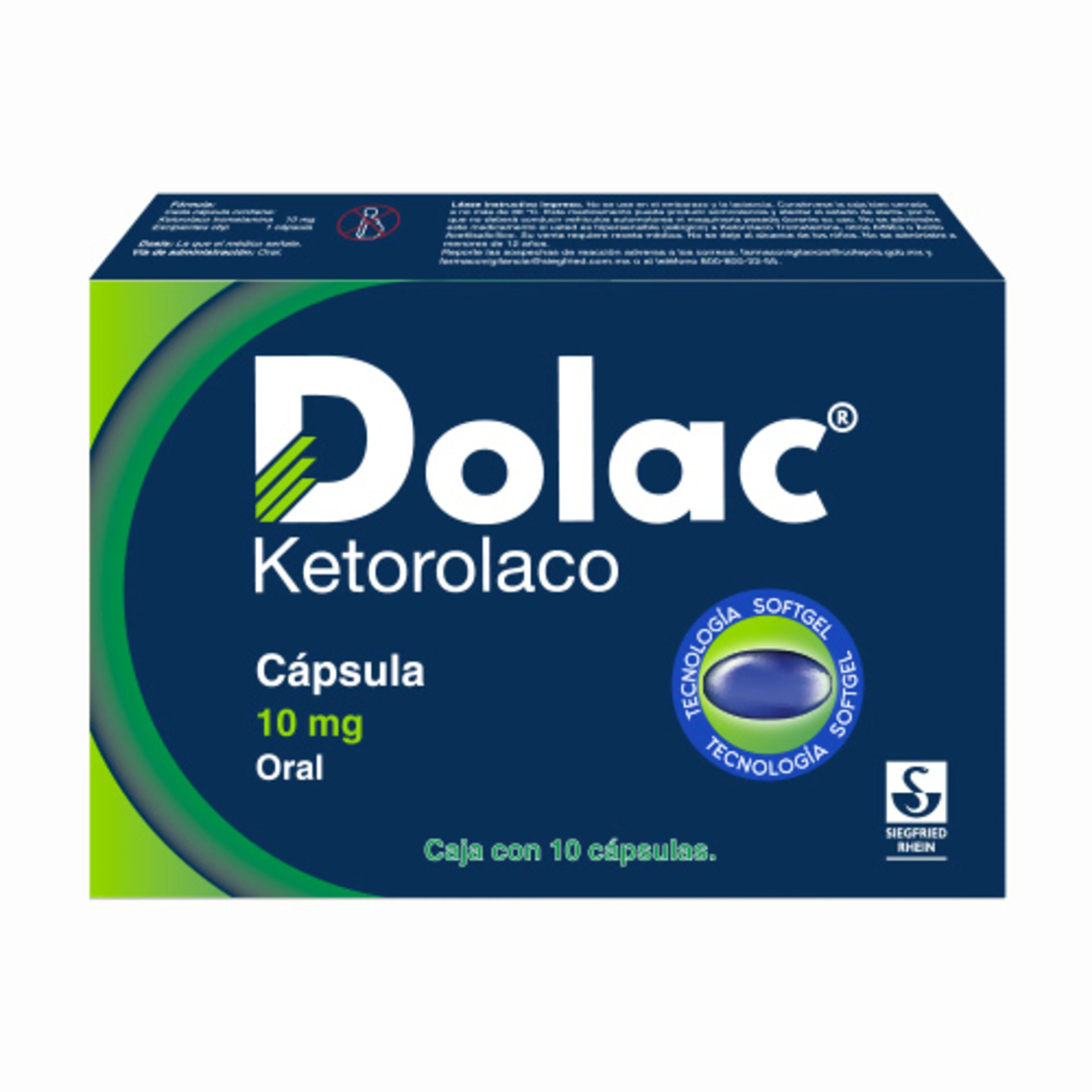 Dolac 10 Mg Con 10 Cápsulas