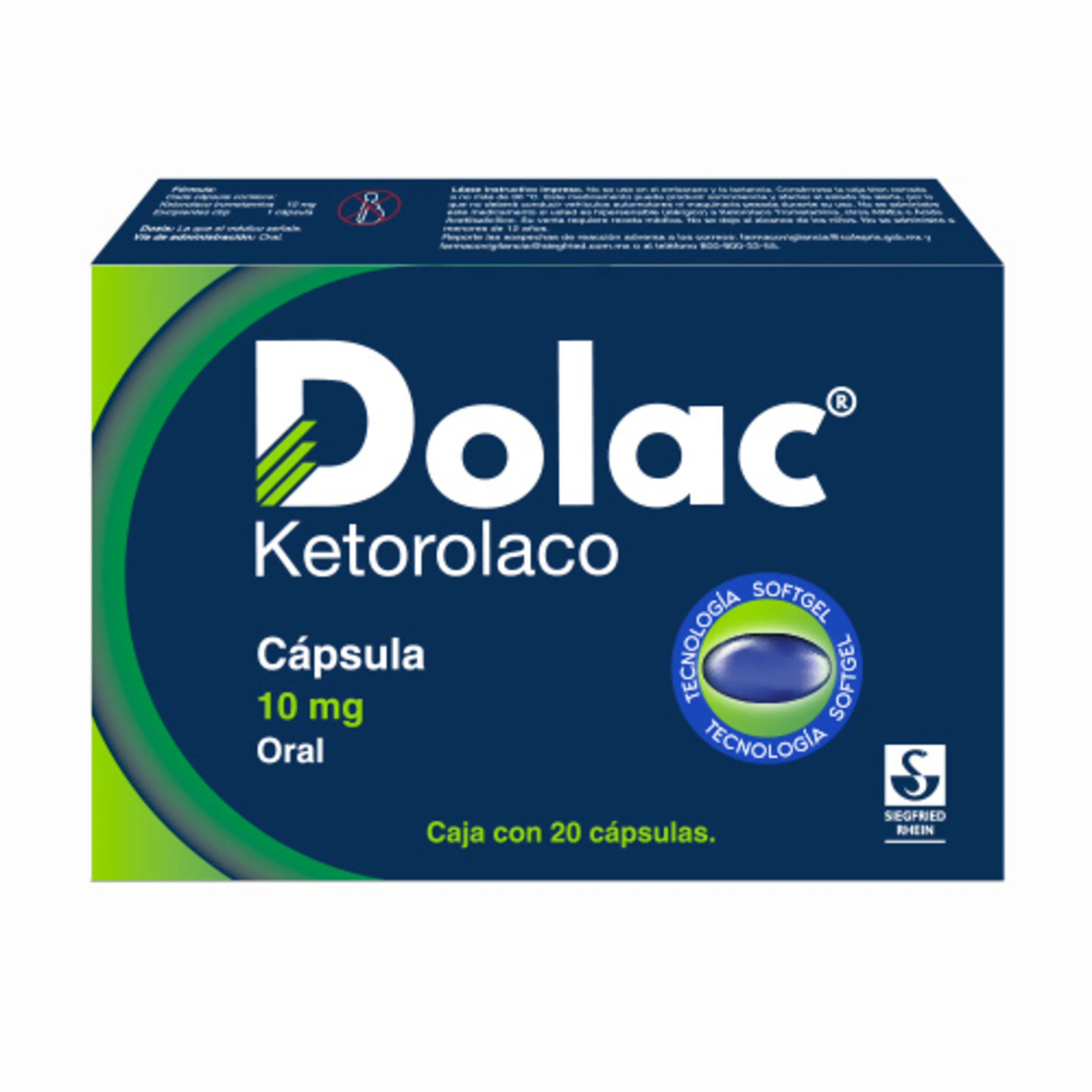 Dolac 10 Mg Con 20 Cápsulas