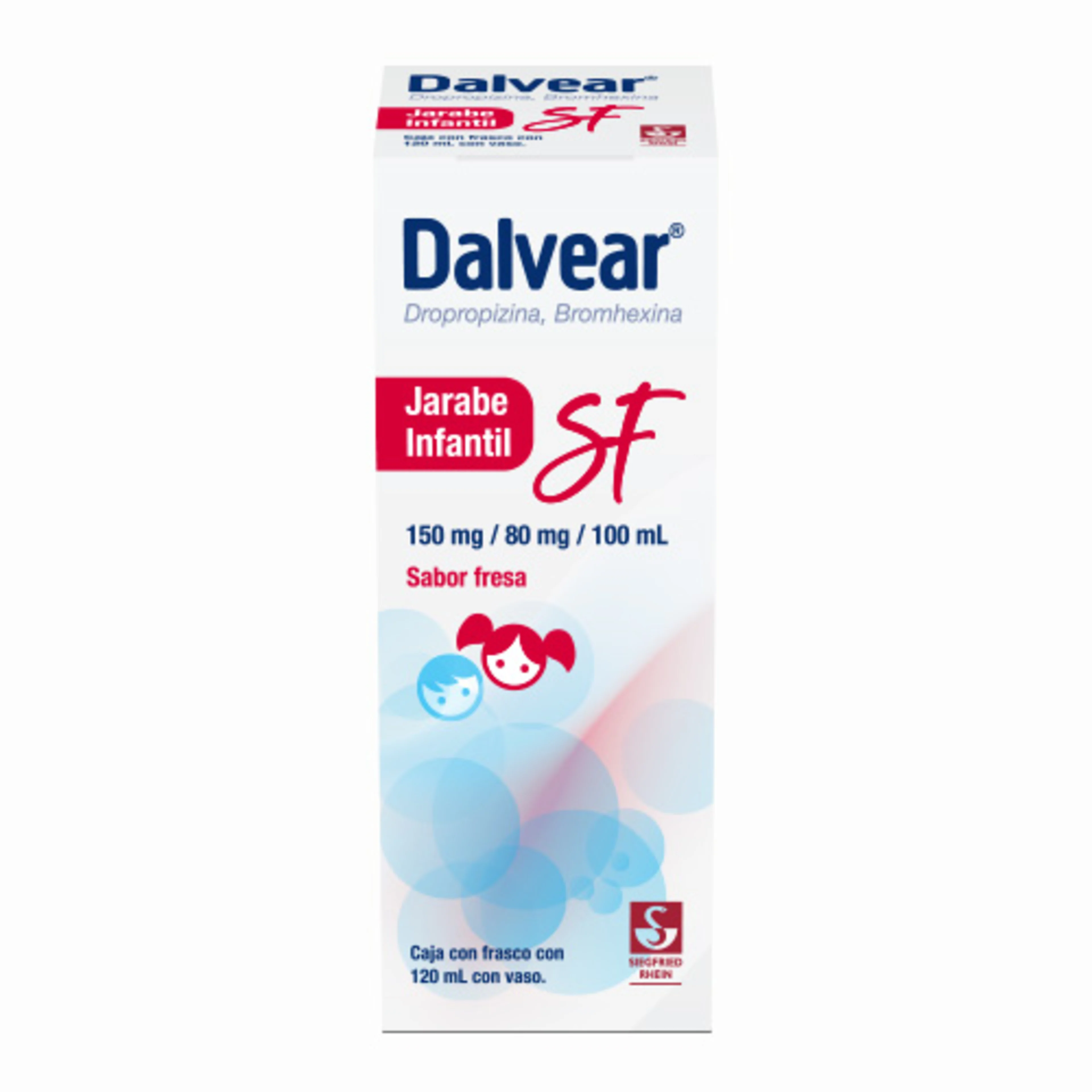 Dalvear Sf 150/80 Mg Jarabe Infantil Sabor Fresa 120 Ml