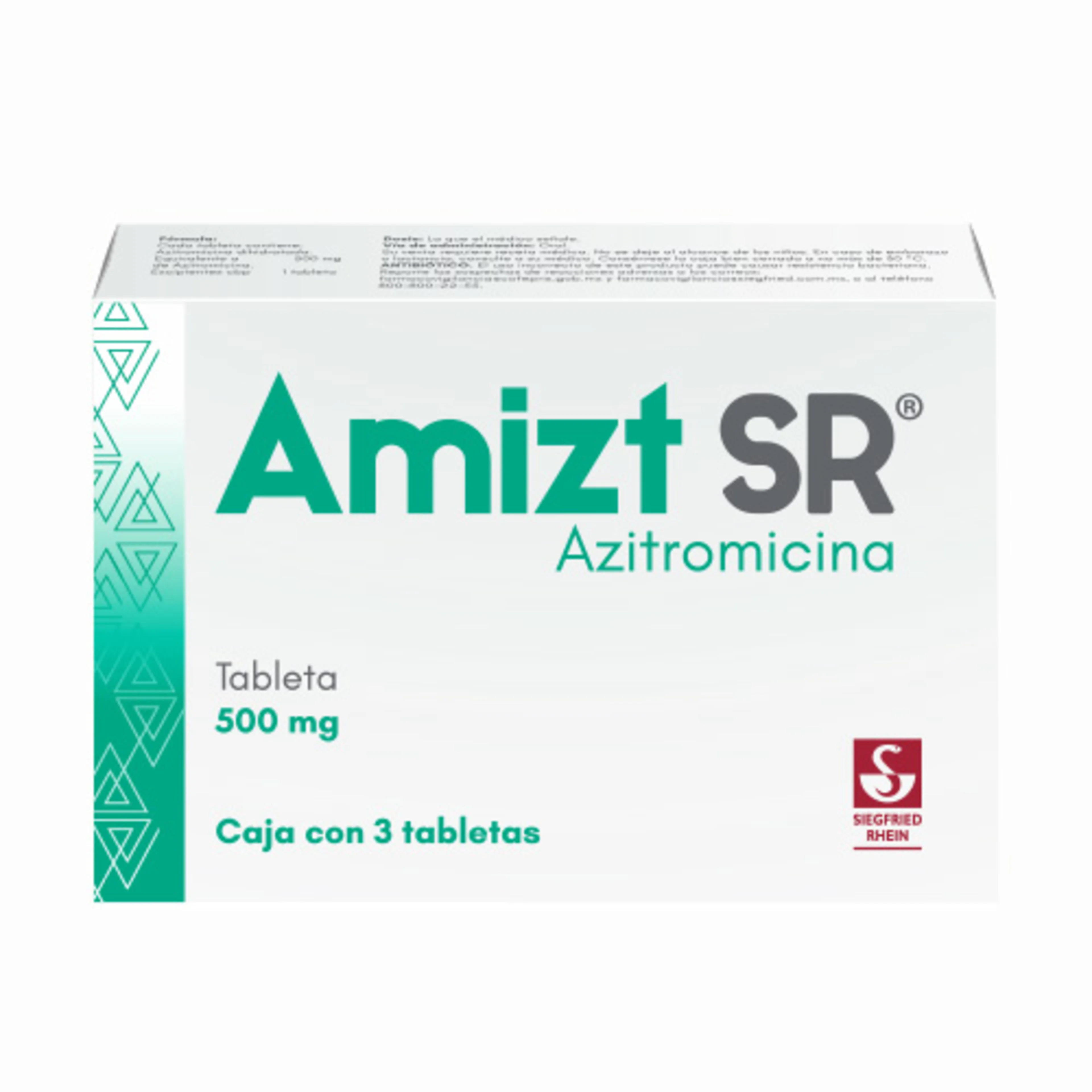 Amizt Sr Azitromicina 500 Mg Con 3 Tabletas
