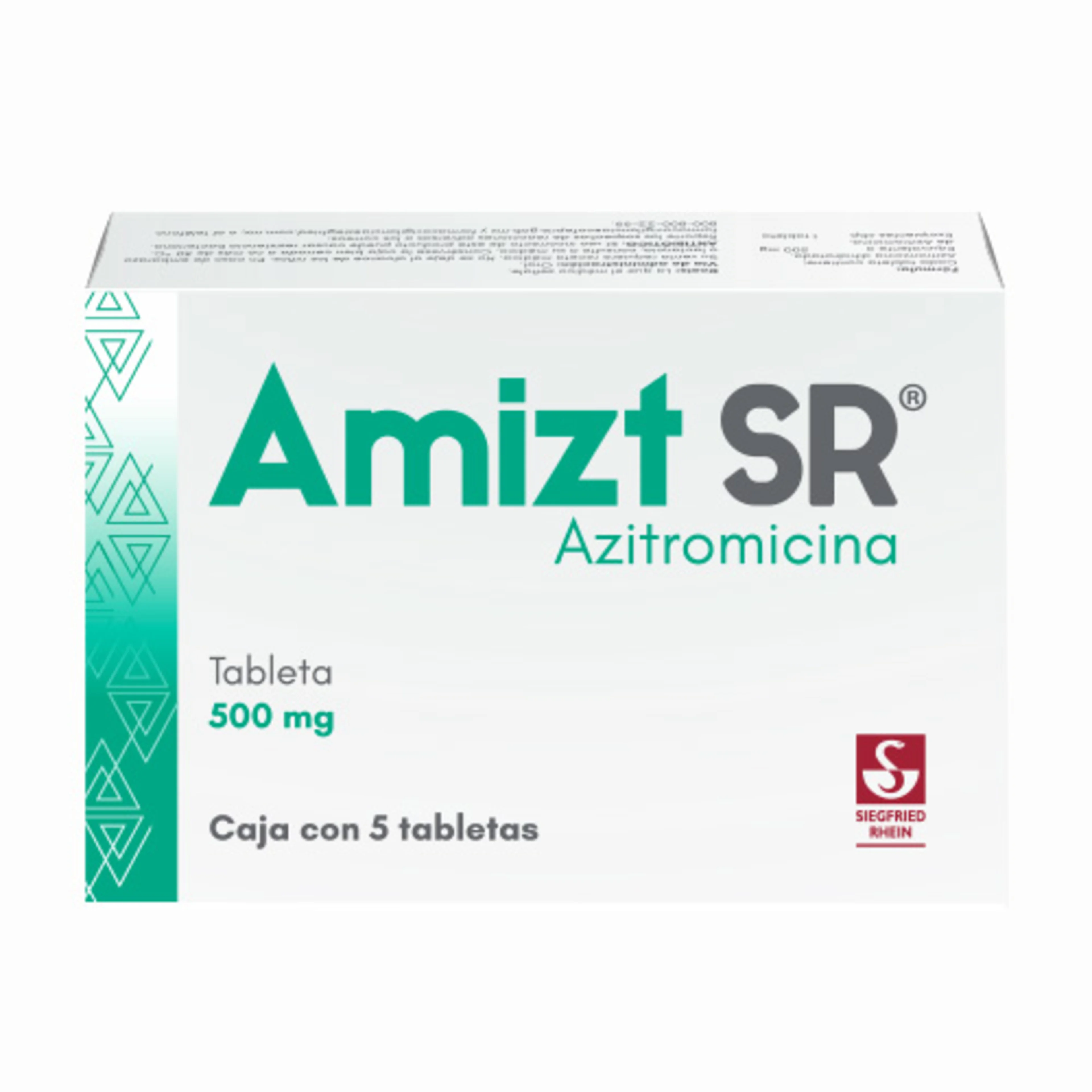 Amizt Sr Azitromicina 500 Mg Con 5 Tabletas