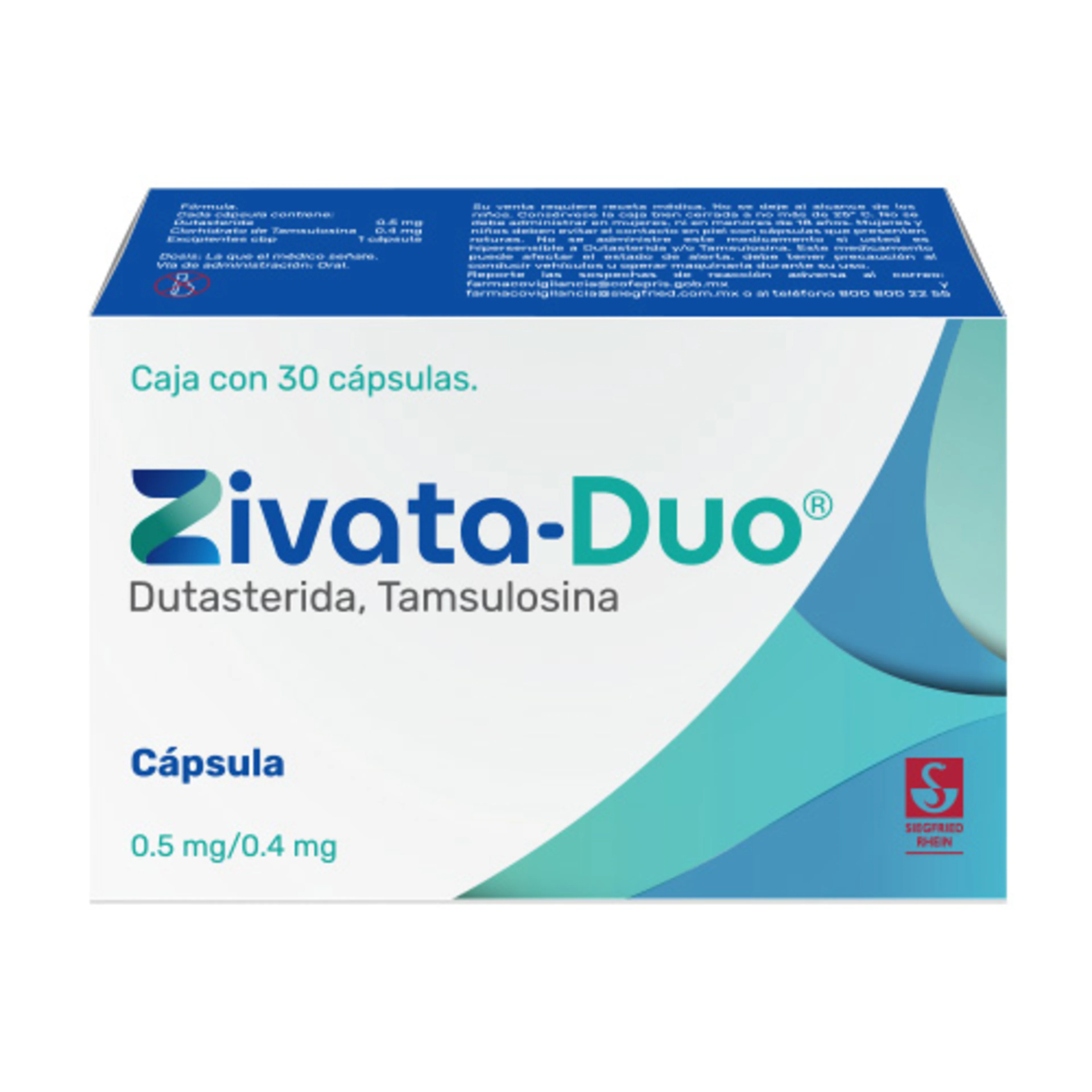 Zivata-Duo 0.5/0.4 Mg Con 30 Cápsulas