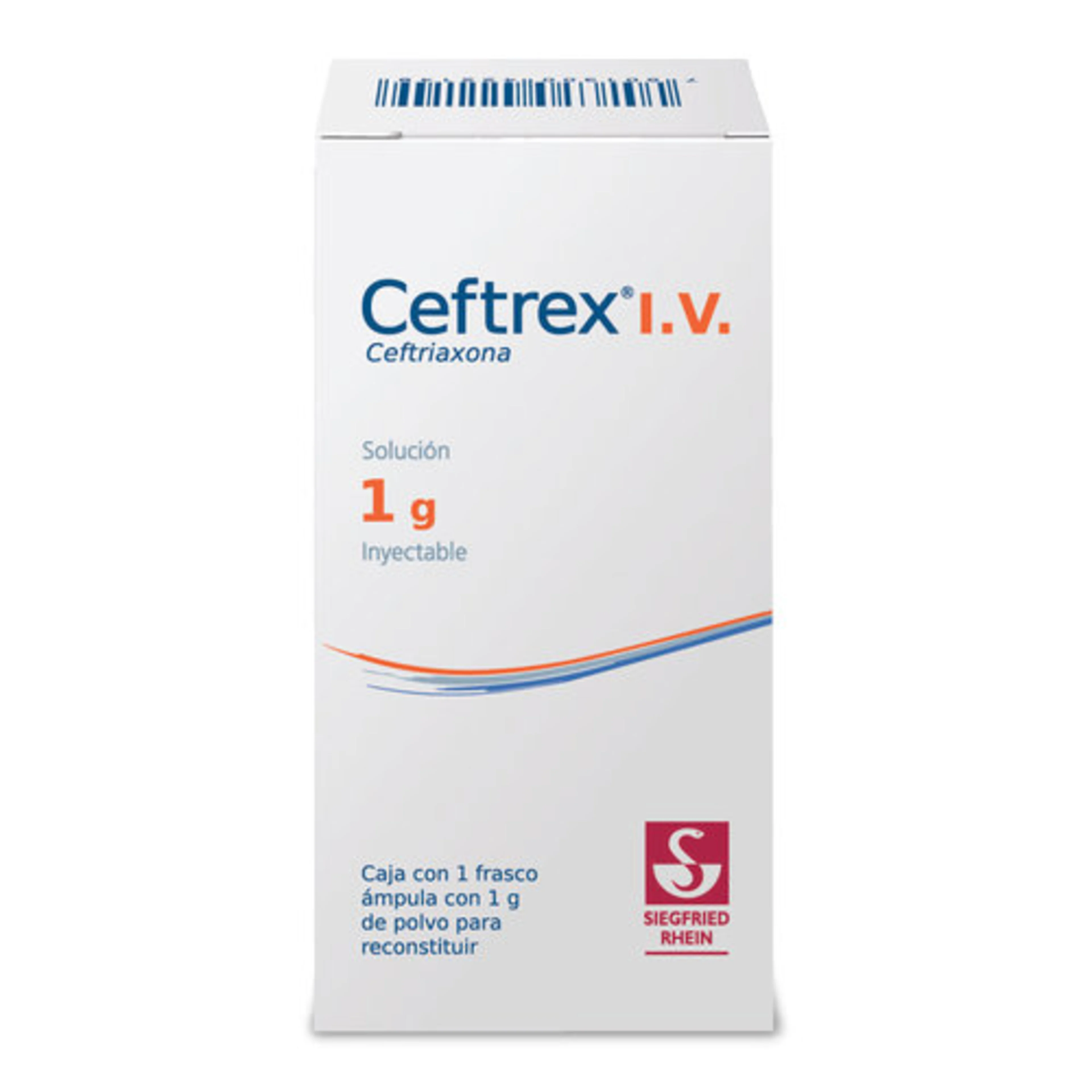 Ceftrex Ceftriaxona Iv 1 G Solución Inyectable