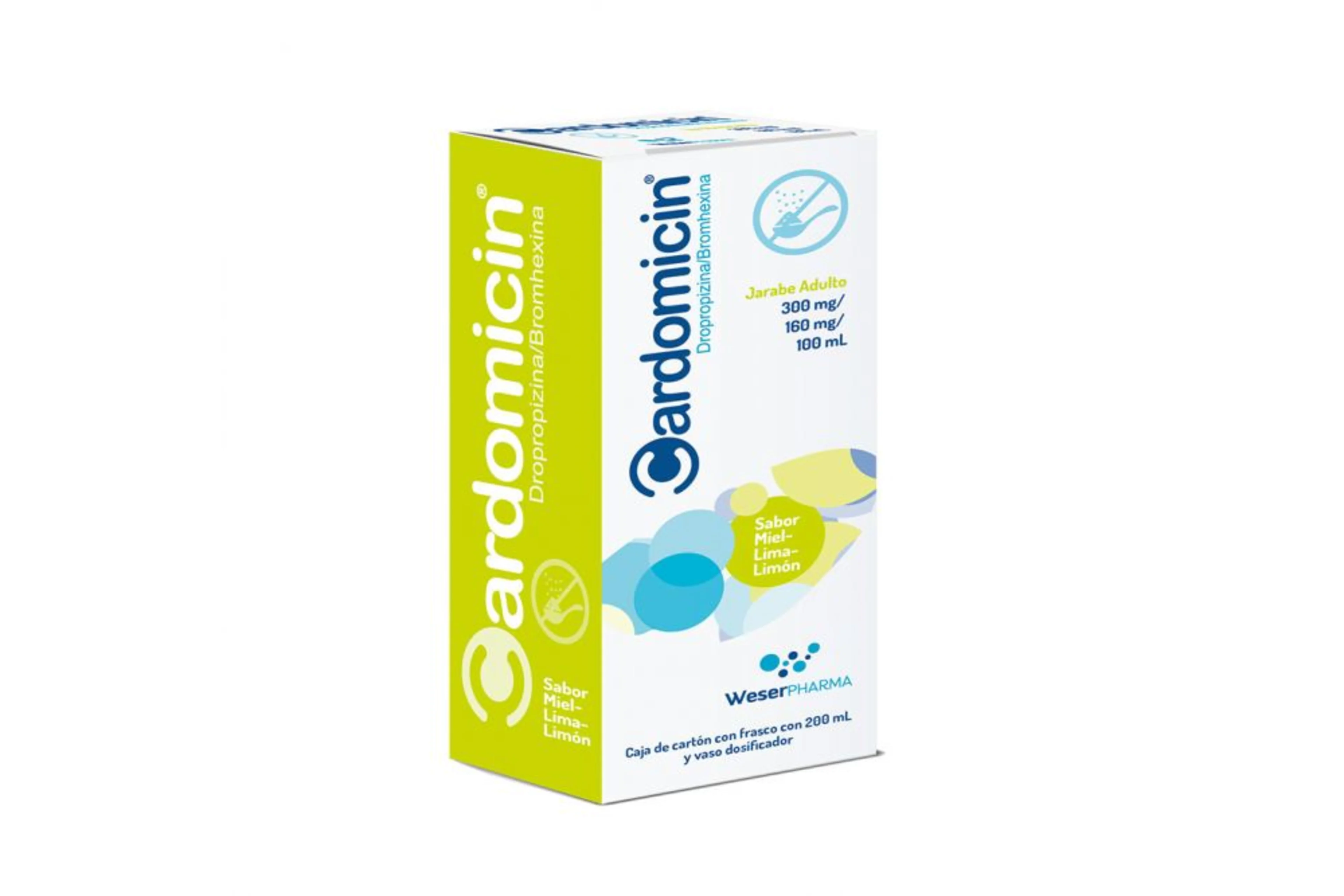 Cardomicin 300/160 Mg Jarabe Sabor Miel Lima-Limón Con 200 Ml