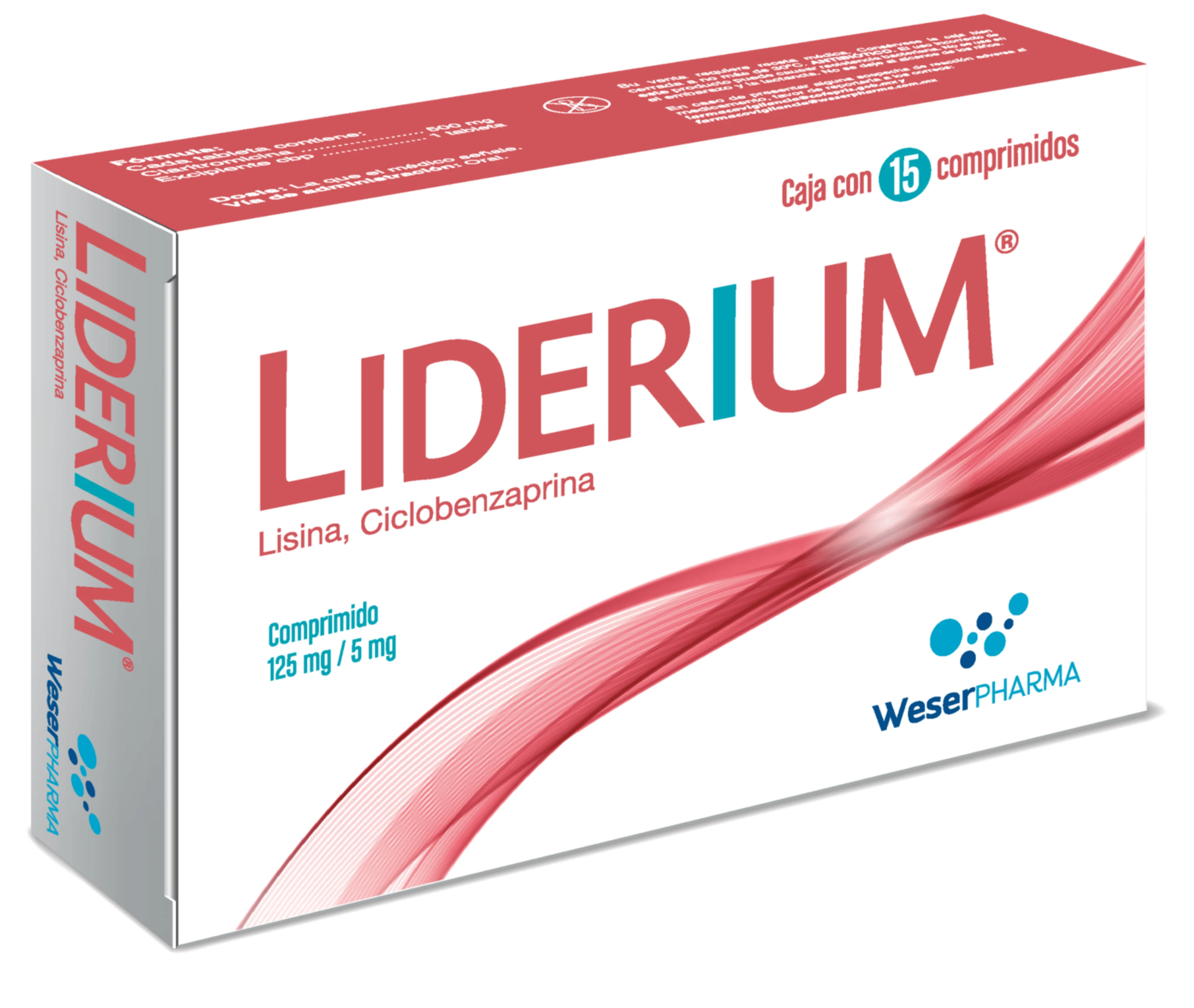 Liderium 125/5 Mg Con 15 Comprimidos