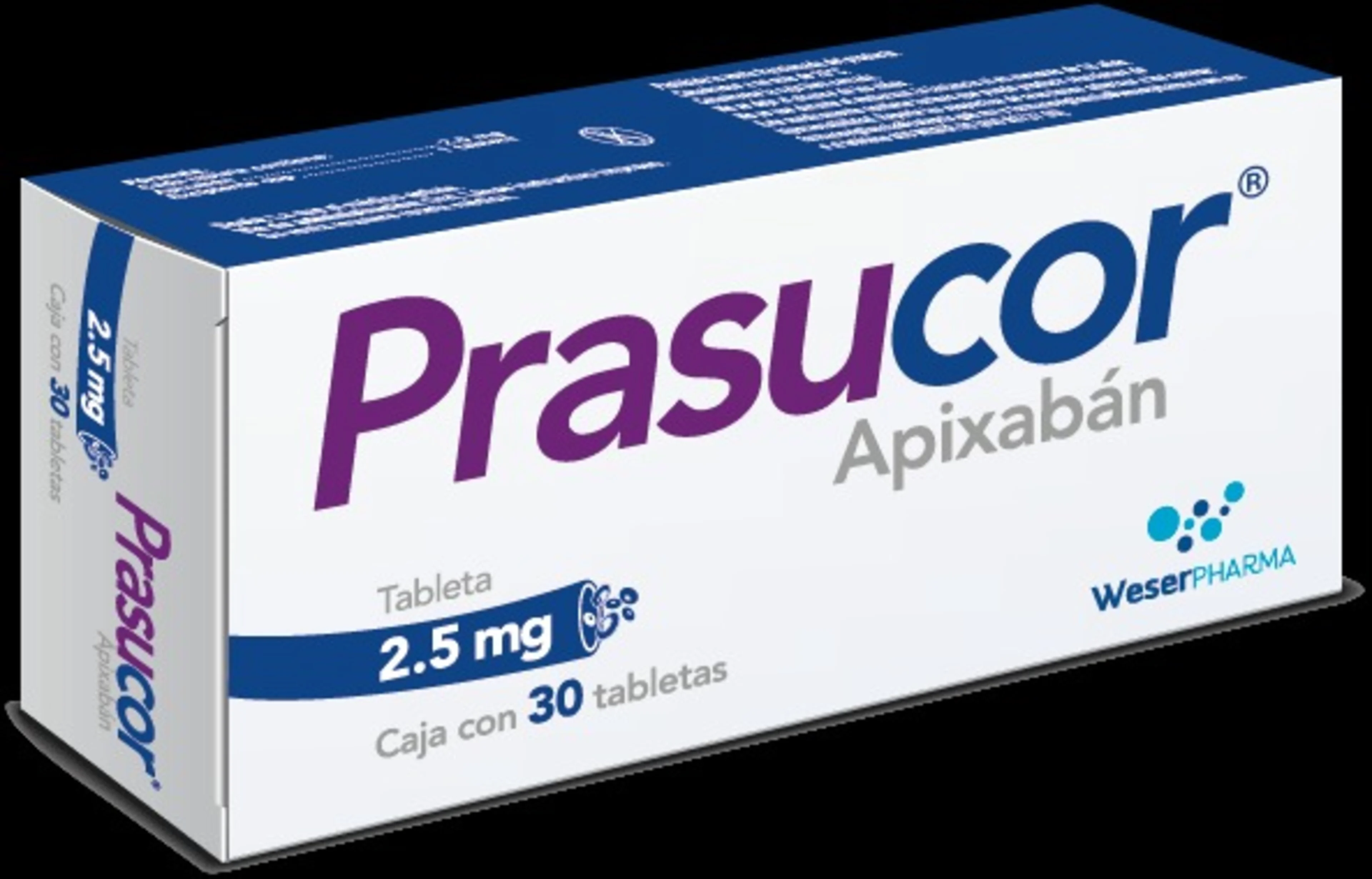 Prasucor 2.5 Mg Con 30 Tabletas