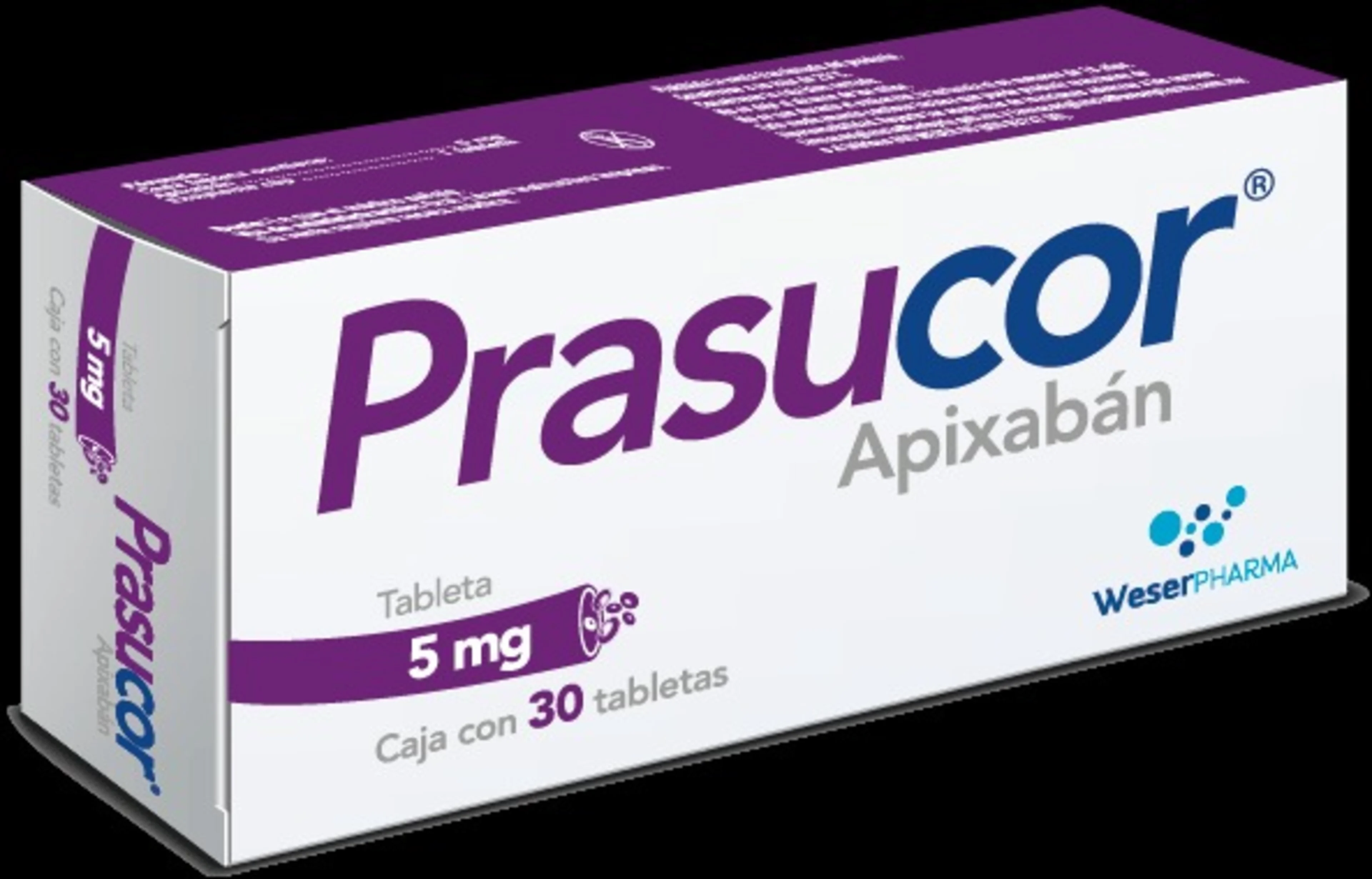 Prasucor 5 Mg Con 30 Tabletas