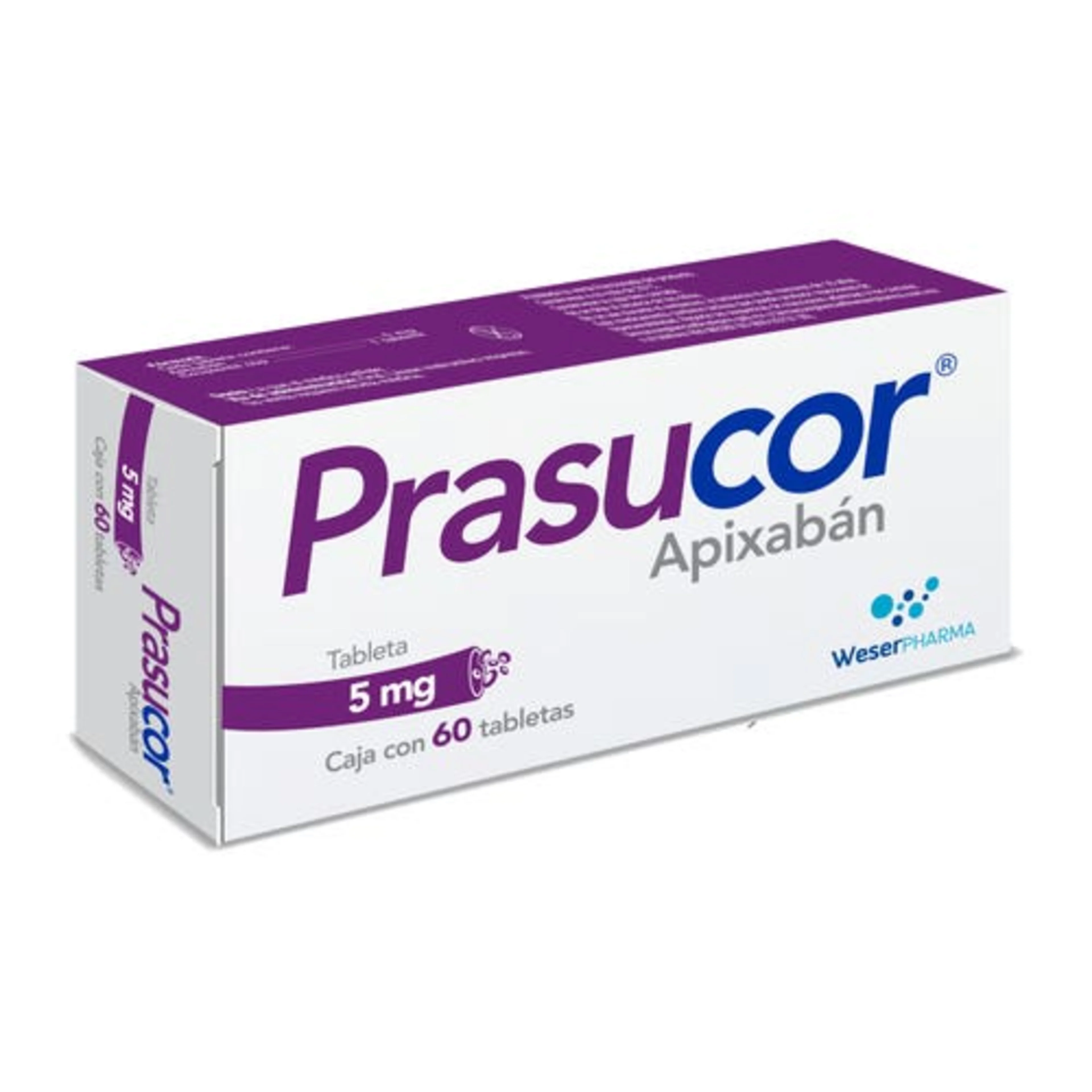 Prasucor 5 Mg Con 60 Tabletas