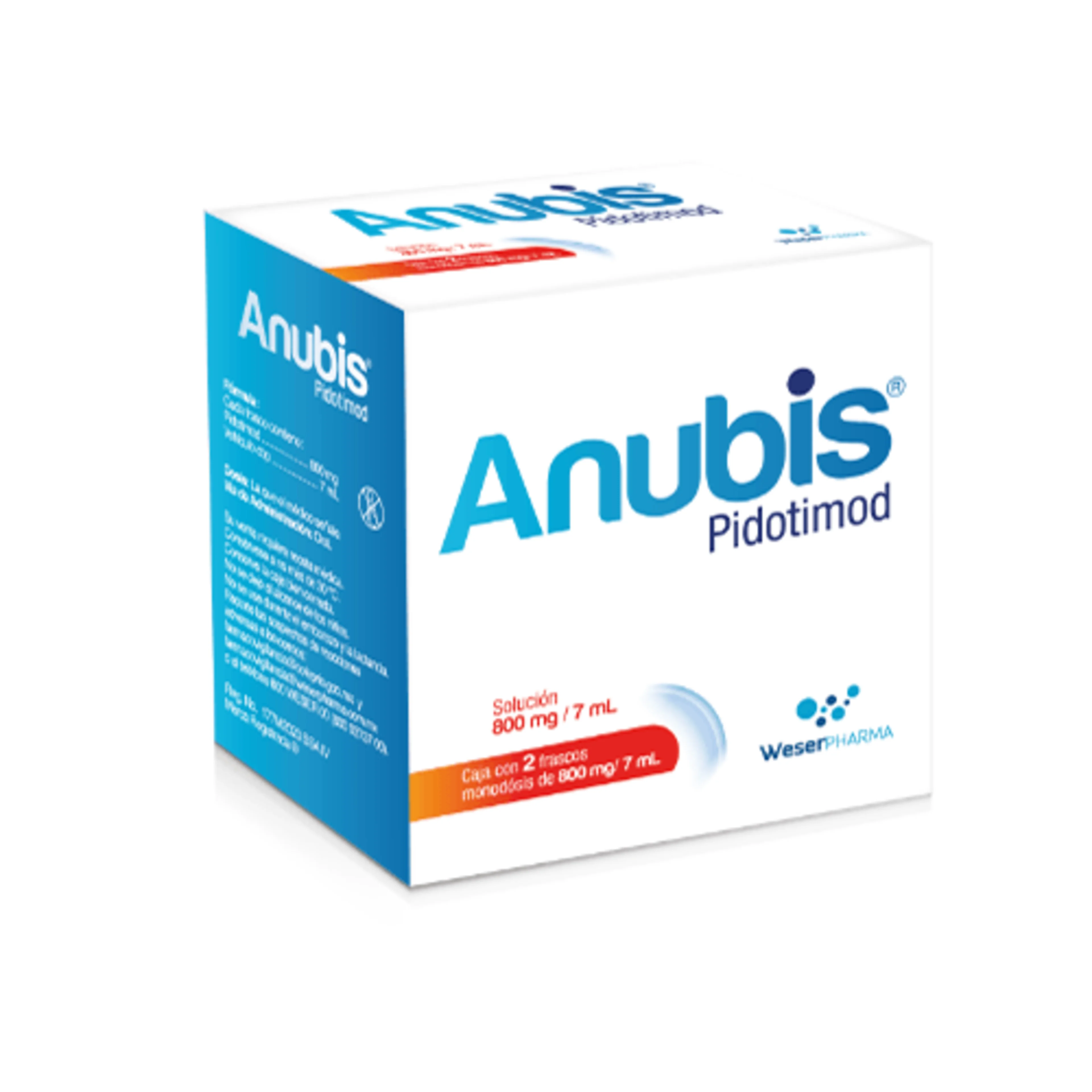 Anubis 800 Mg / 7 Ml Con 10 Frascos Monodosis