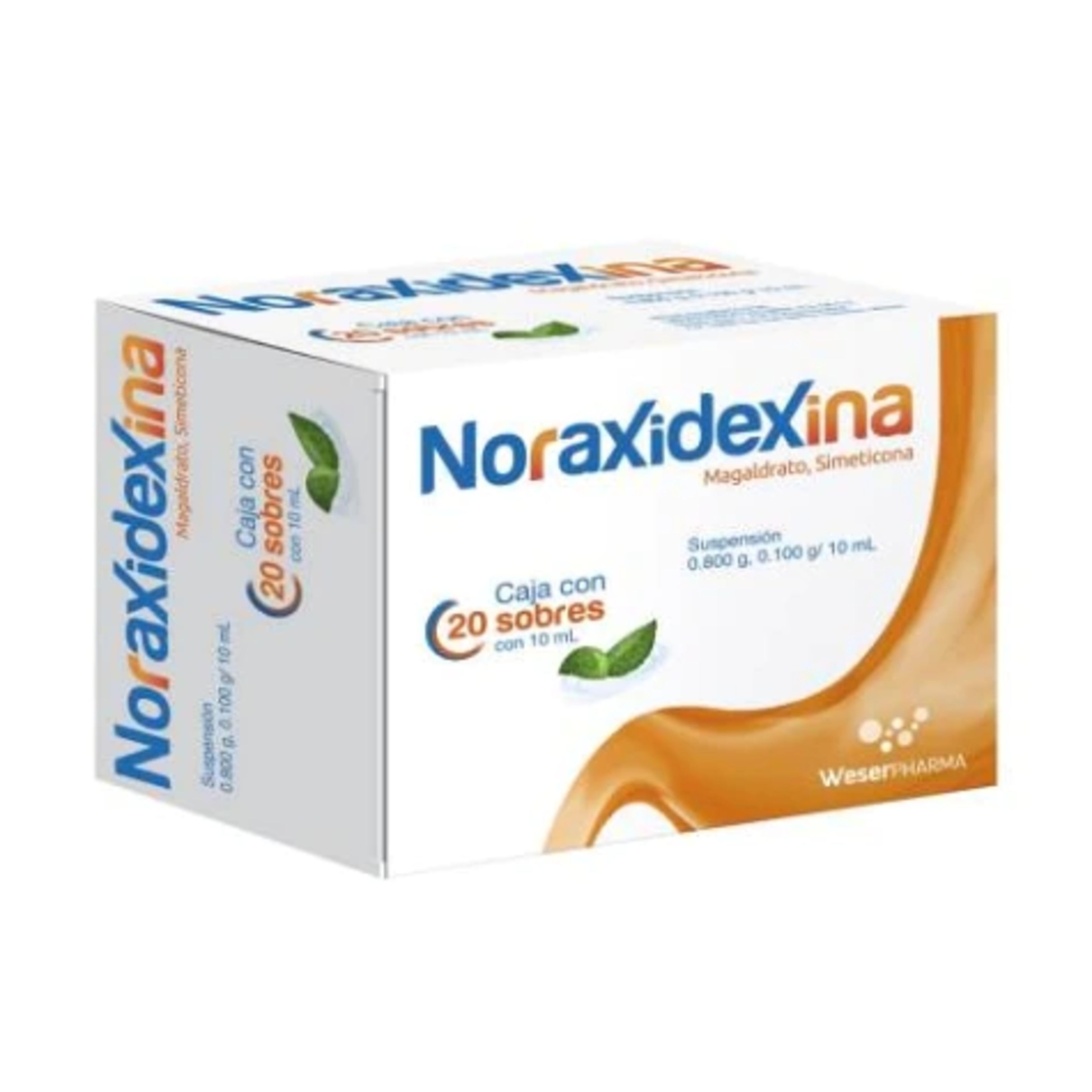 Noraxidexina 0.800/0.100g suspensión 10x10ml