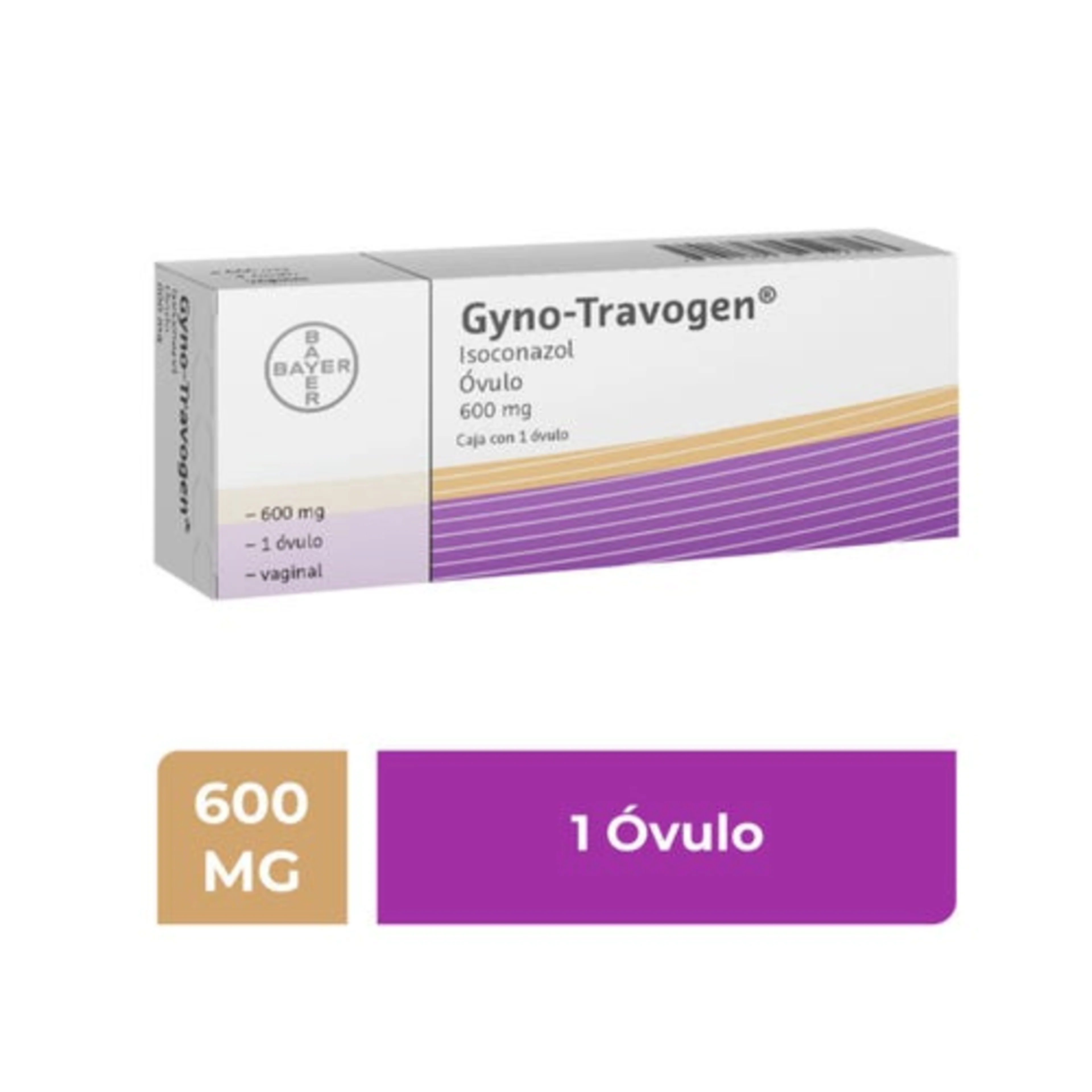 Gyno-Travogen 600 Mg Con 1 Óvulo