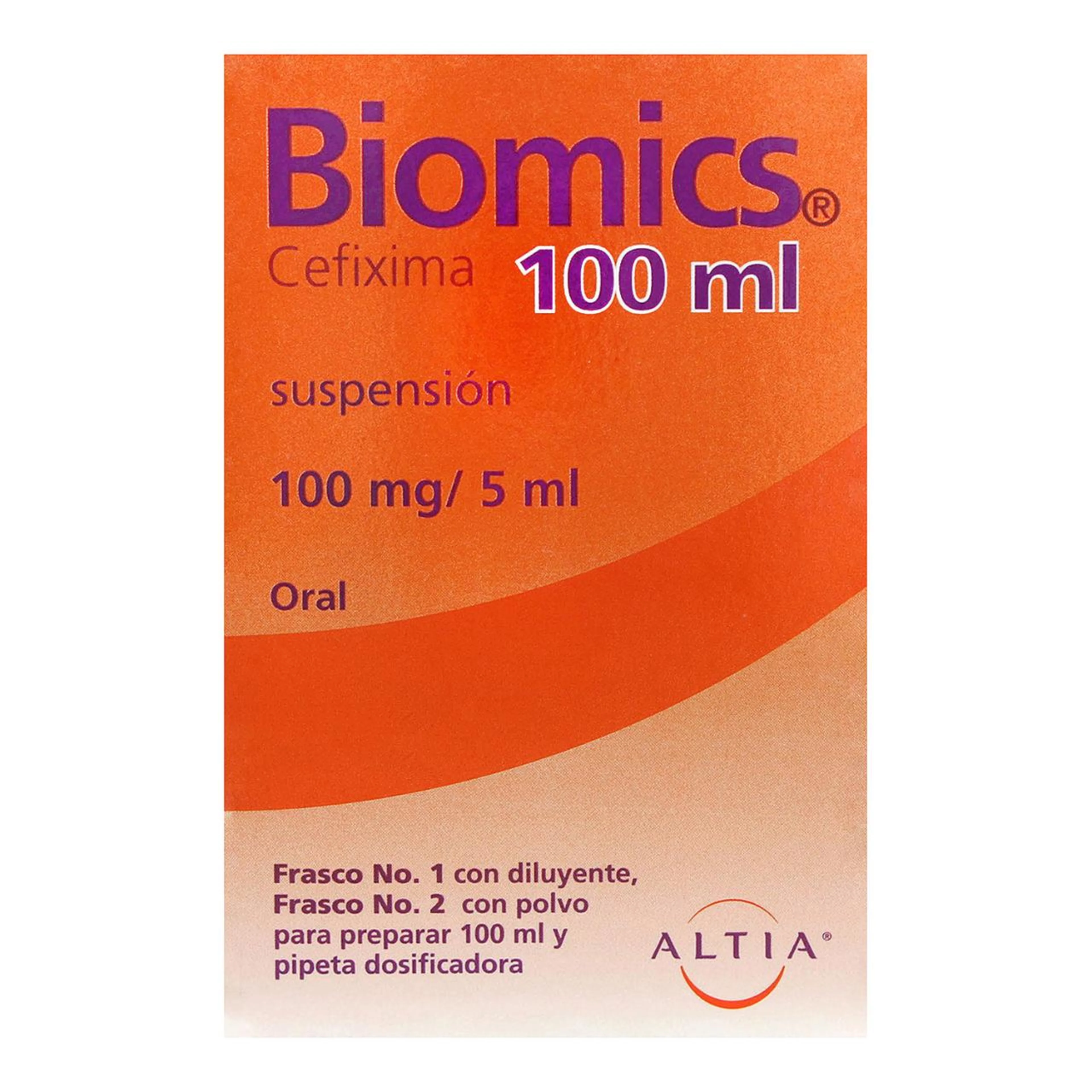 Biomics Cefixima 100 Mg Suspensión Con 100 Ml