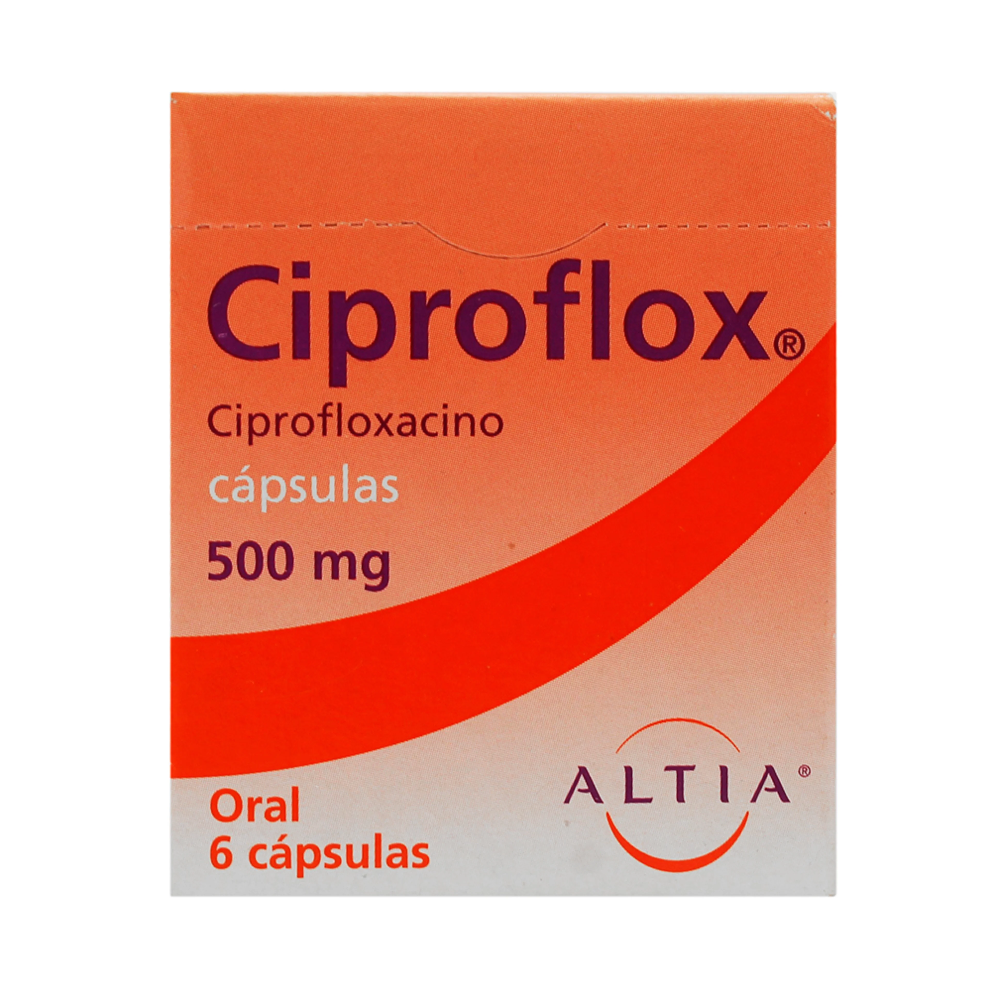 Ciproflox Ciprofloxacino 500 Mg Con 6 Cápsulas
