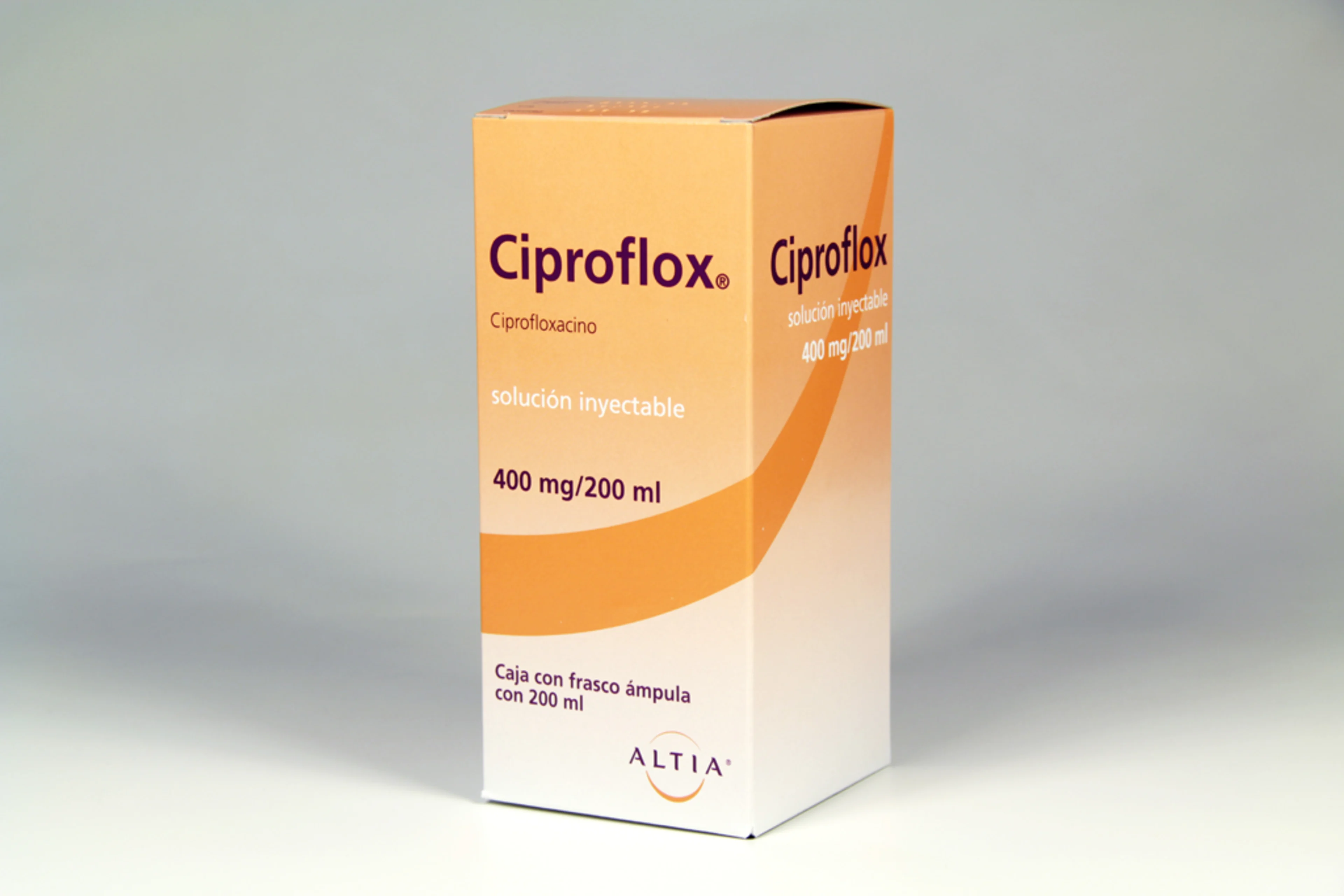 Ciproflox Ciprofloxacino 400 Mg Solución Inyectable Frasco Ámpula 200 Ml