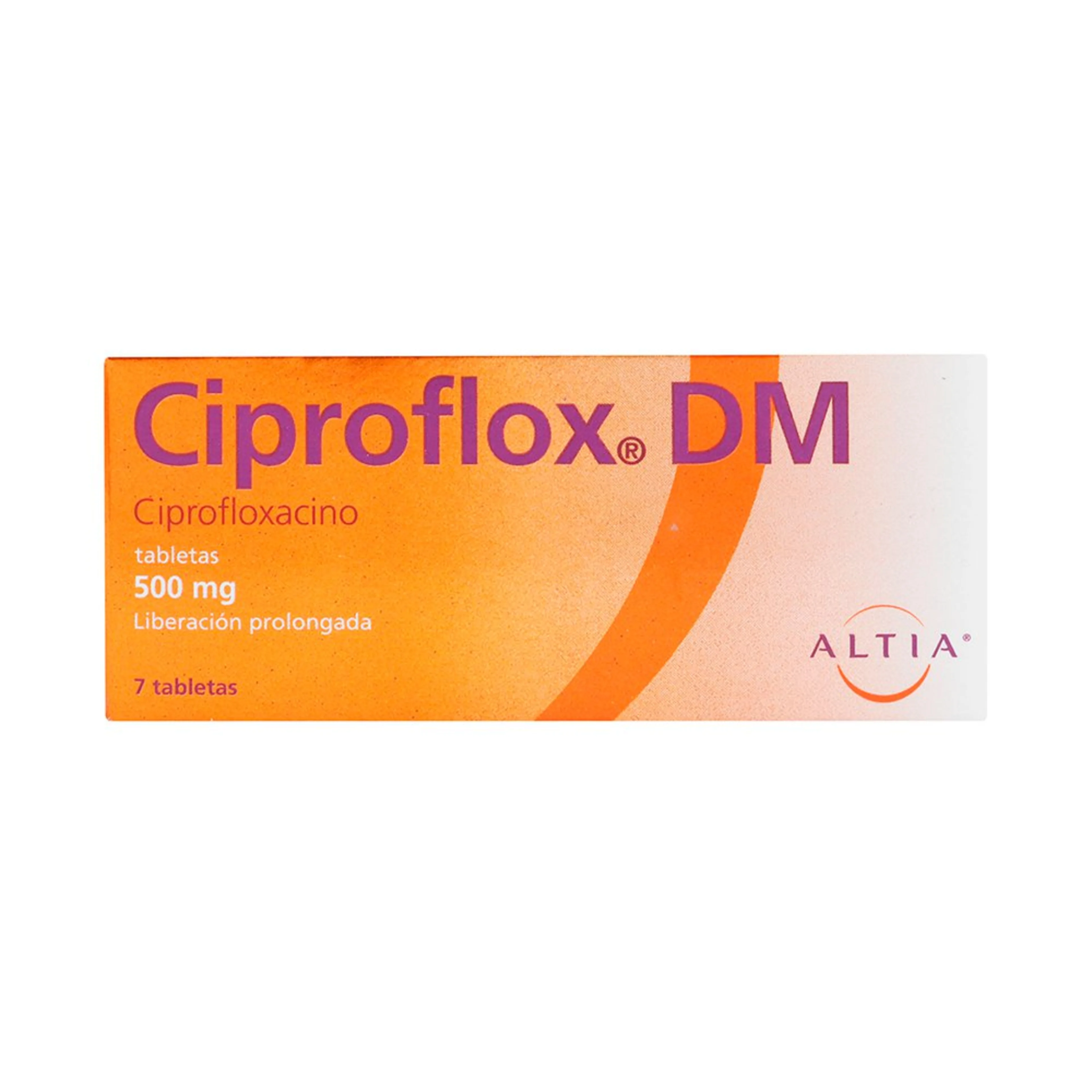 Ciproflox Dm Ciprofloxacino 500 Mg Con 7 Tabletas De Liberación Prolongada