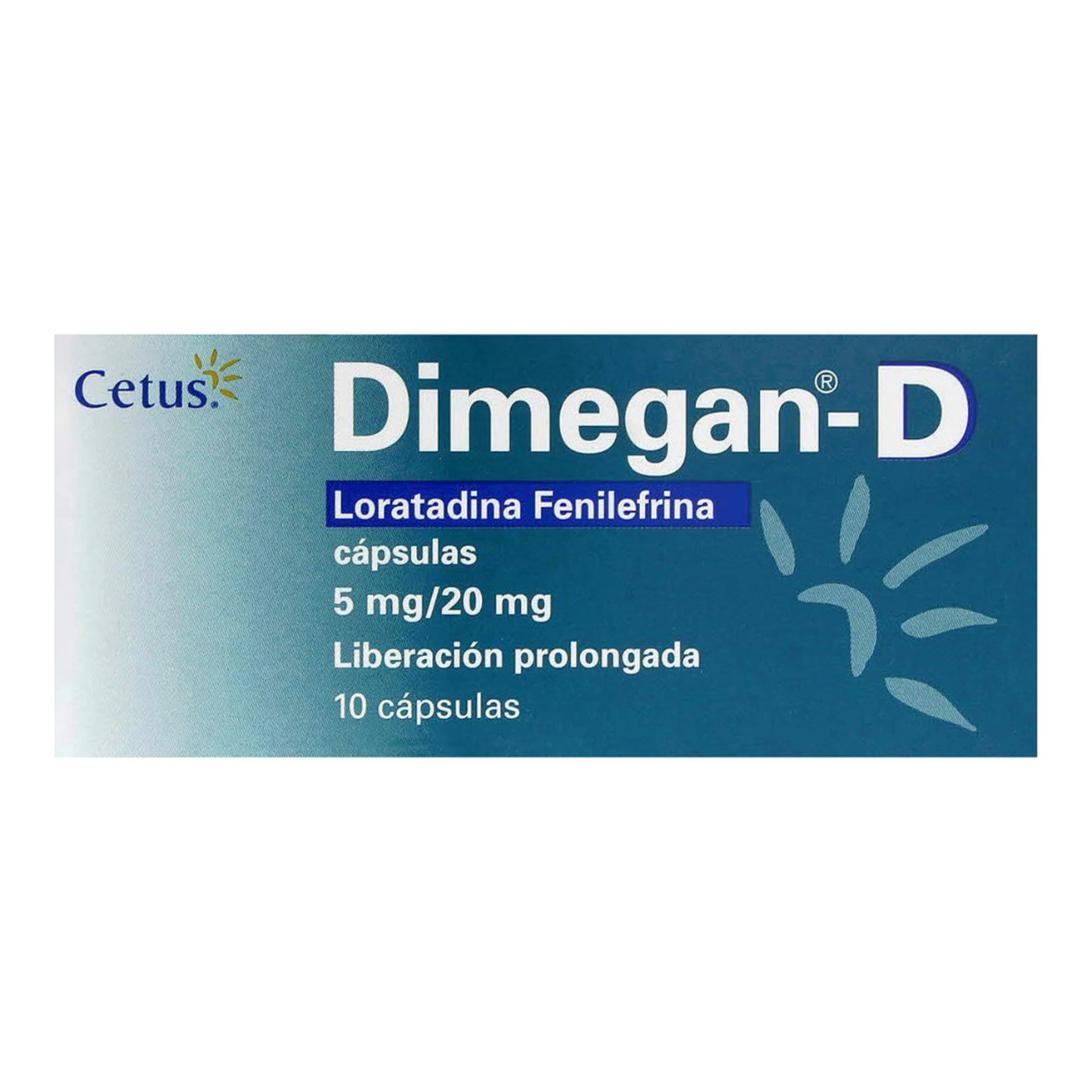 Dimegan-D 5/20 Mg Con 10 Cápsulas